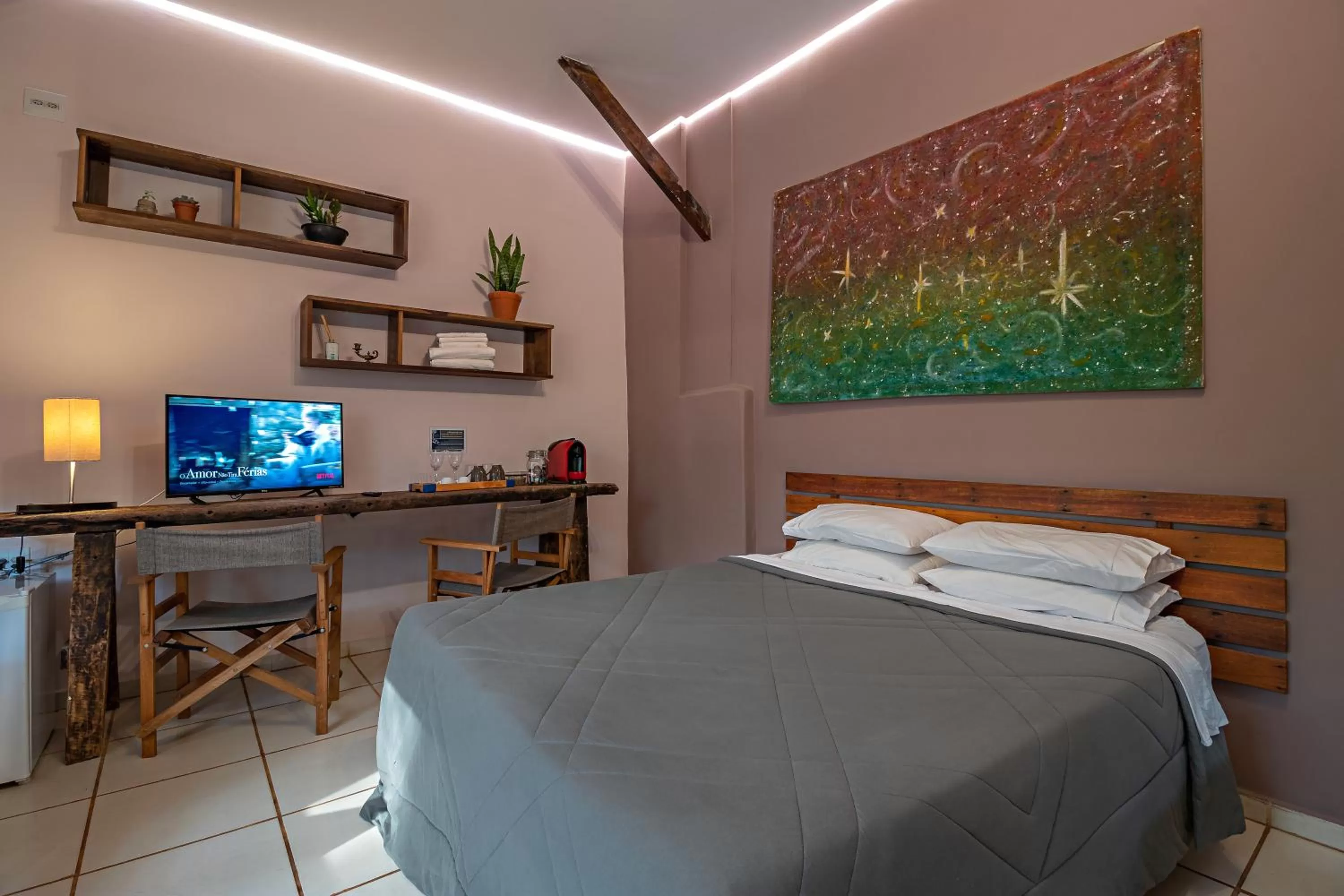 Bed in Suítes no Quintal