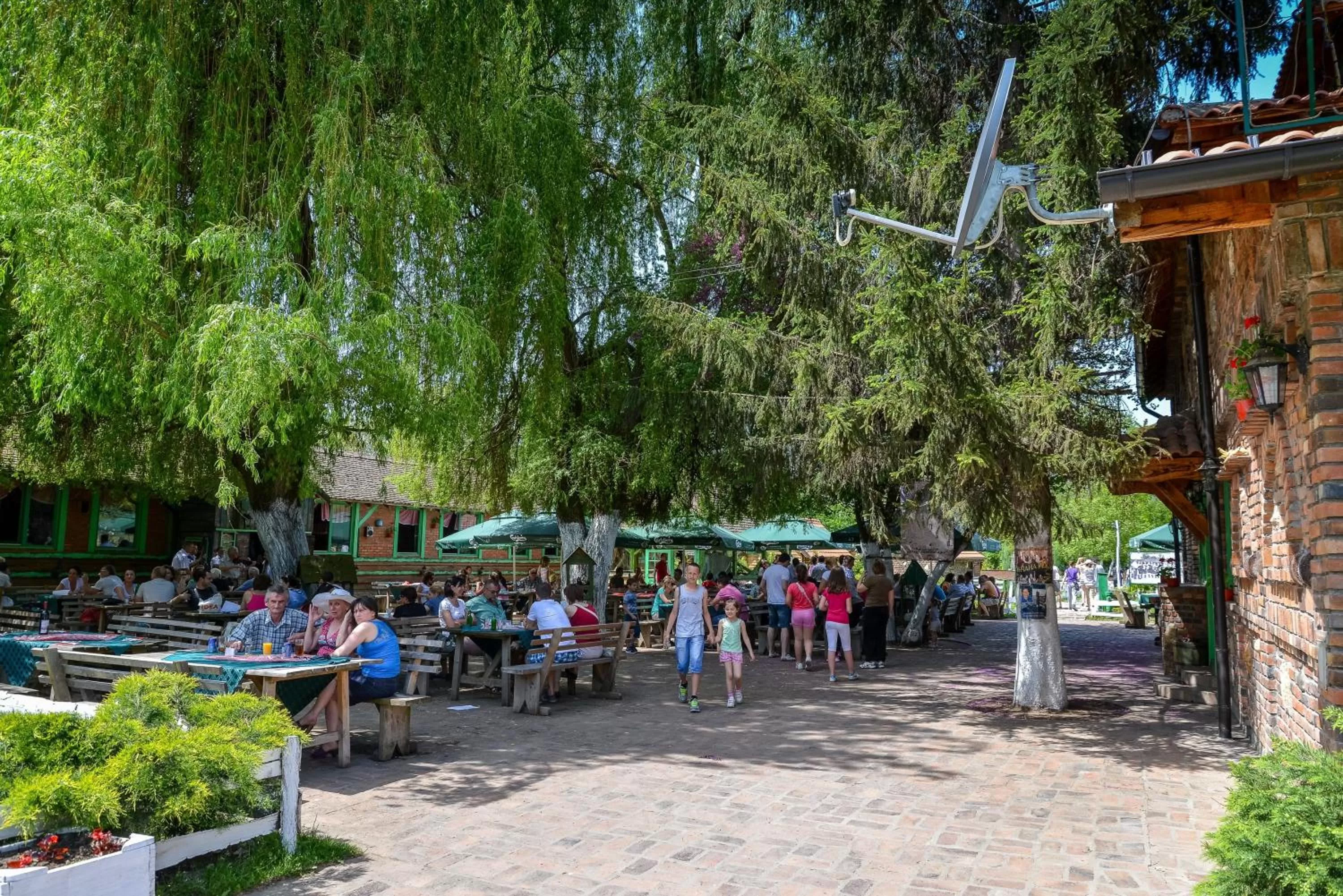 group of guests, Restaurant/Places to Eat in B&B Etno Village Sunčana Reka