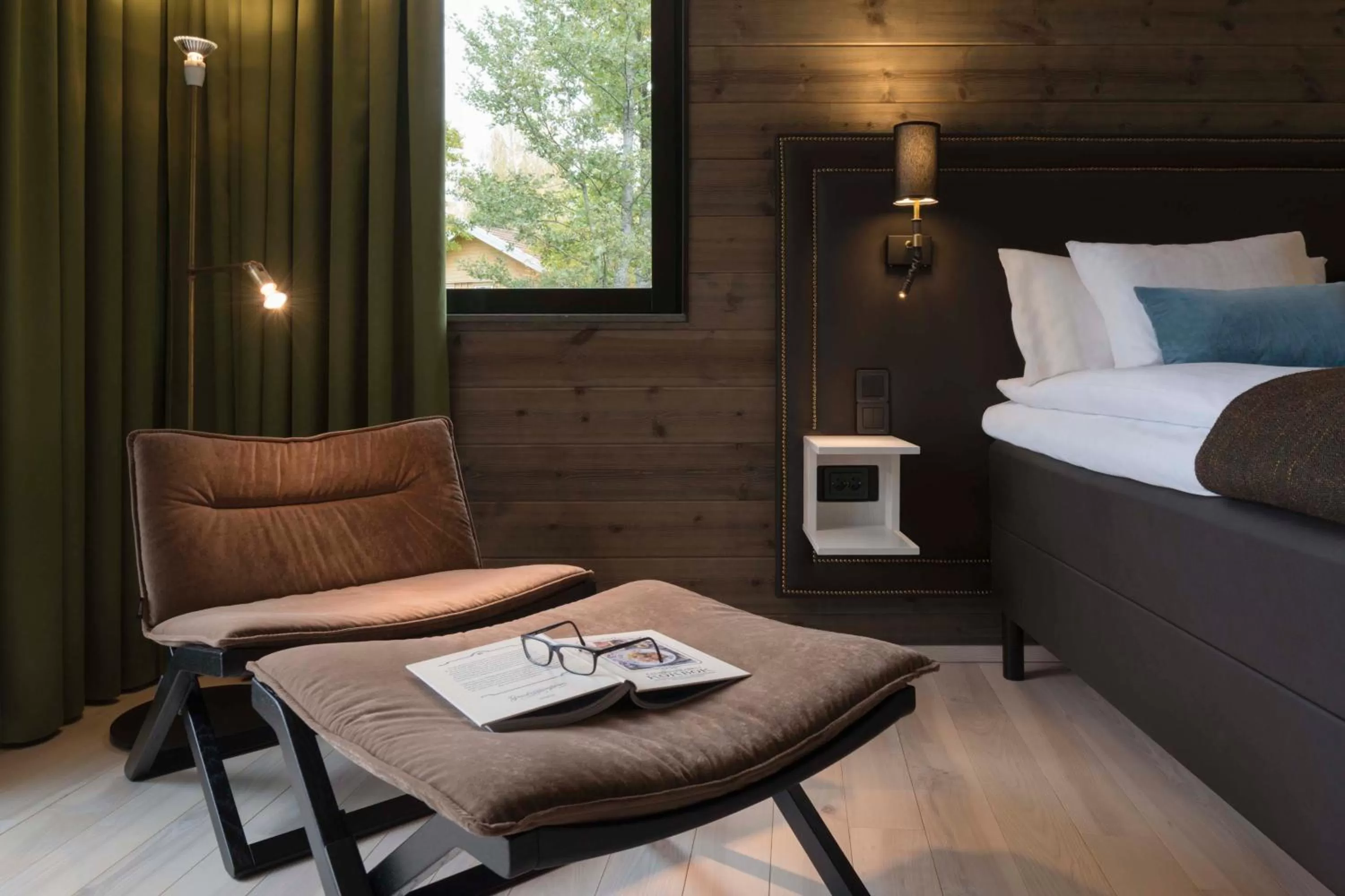 Seating area, Bed in Marholmen