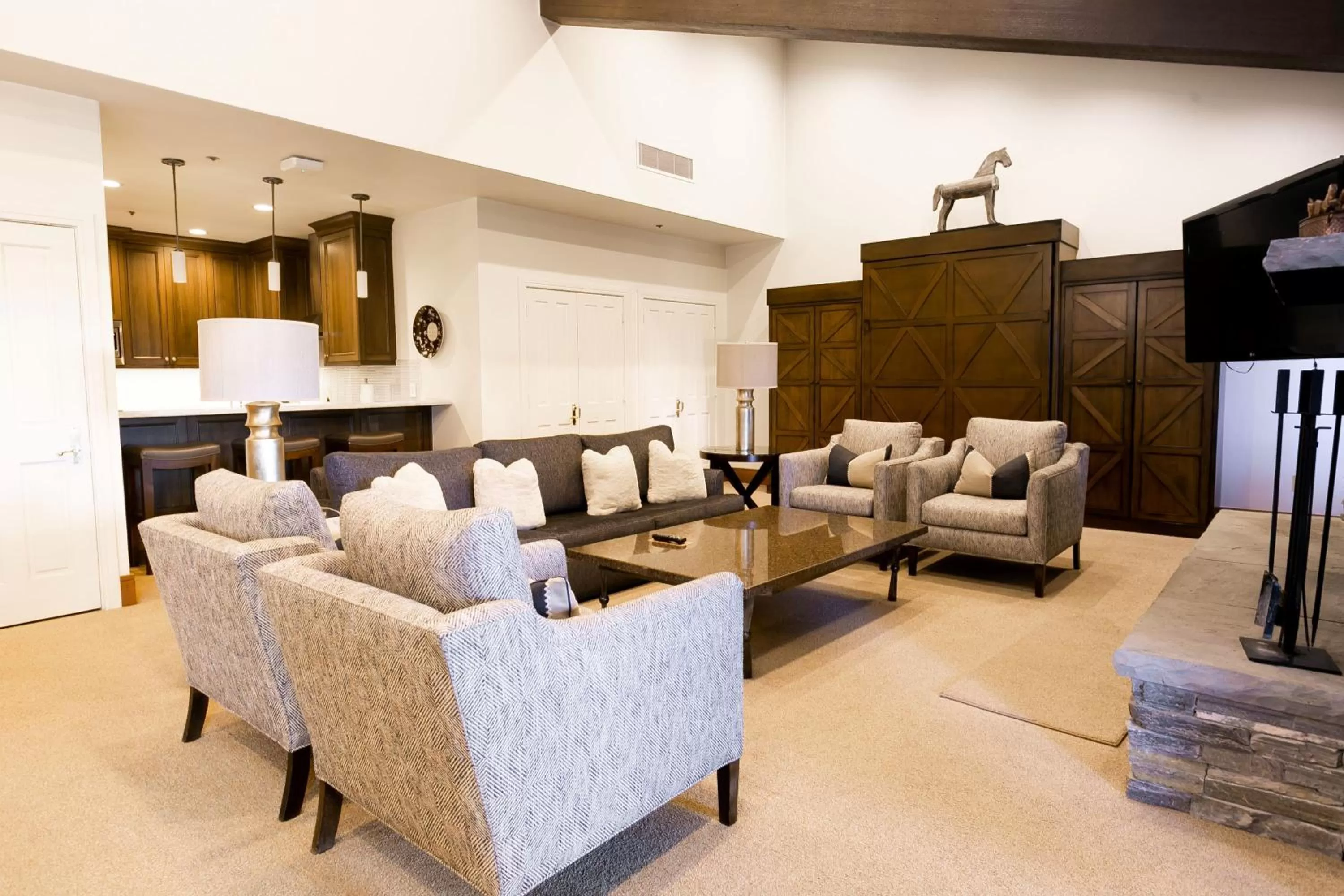 Living room in Stein Eriksen Lodge Deer Valley