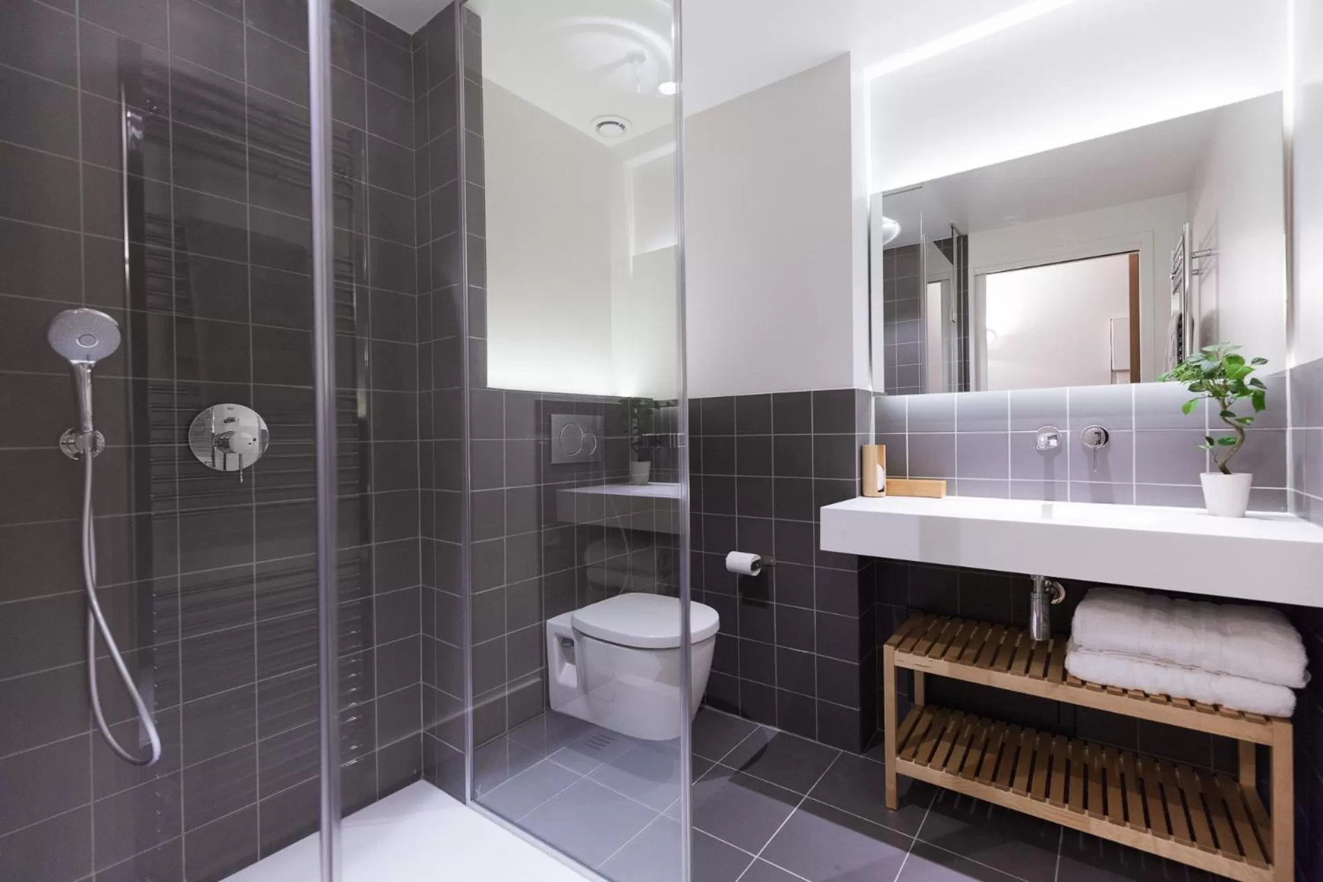 Shower in Appartement T4 Le Courbin