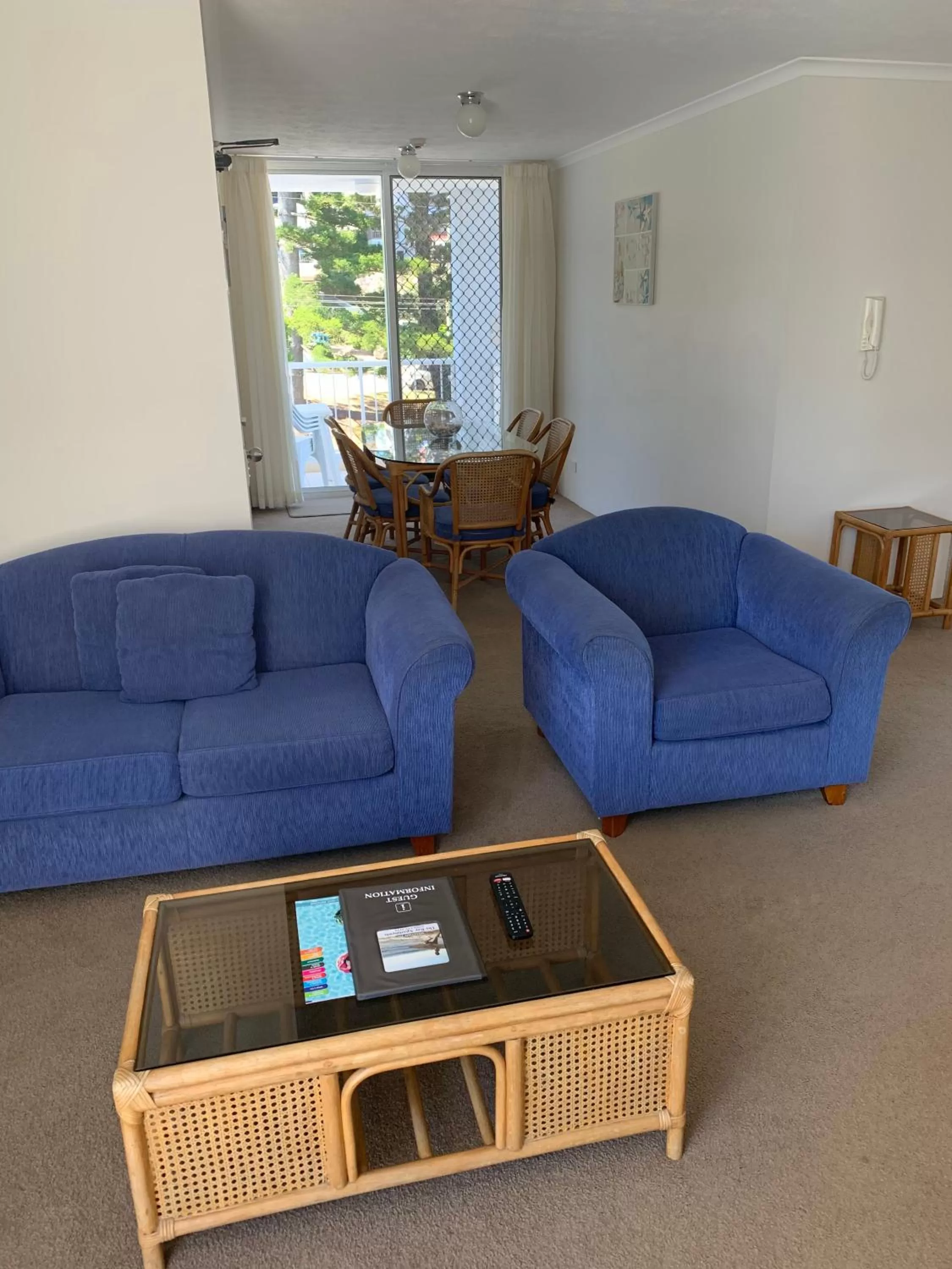Living room in The Bay Apartments Coolangatta