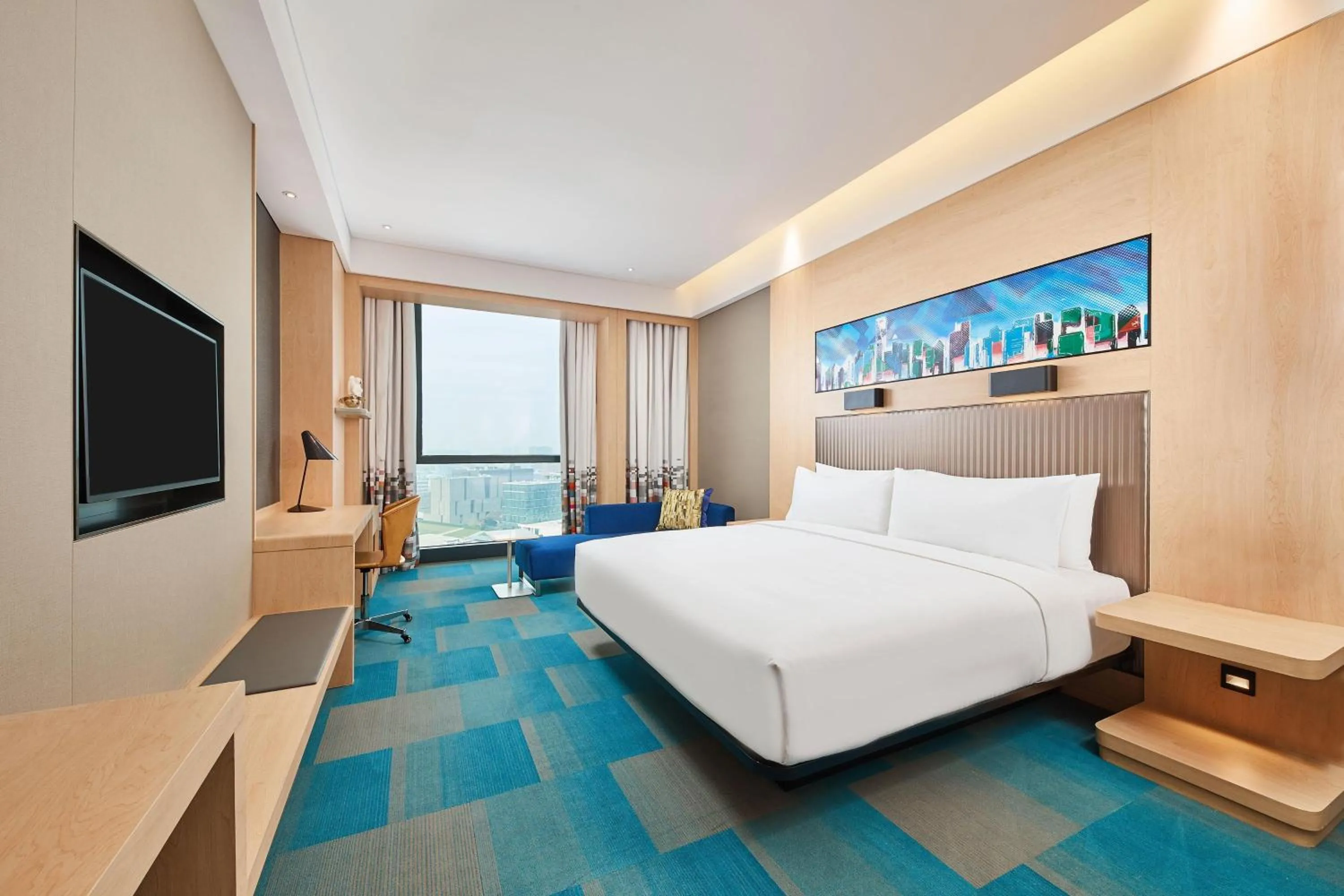 Photo of the whole room, Bed in Aloft Shanghai Zhangjiang Haike