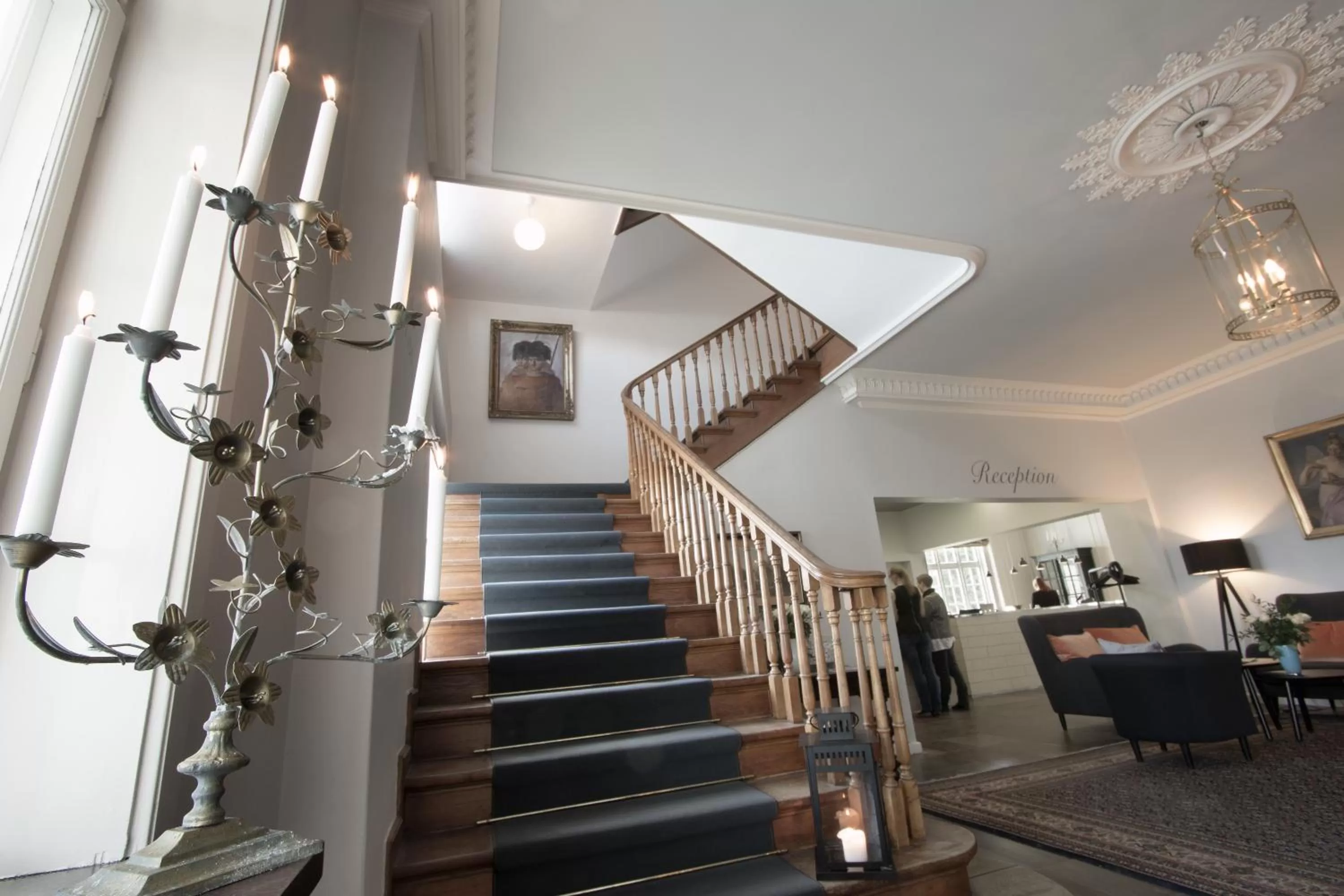 Lobby or reception in Hotel Fredensborg Store Kro