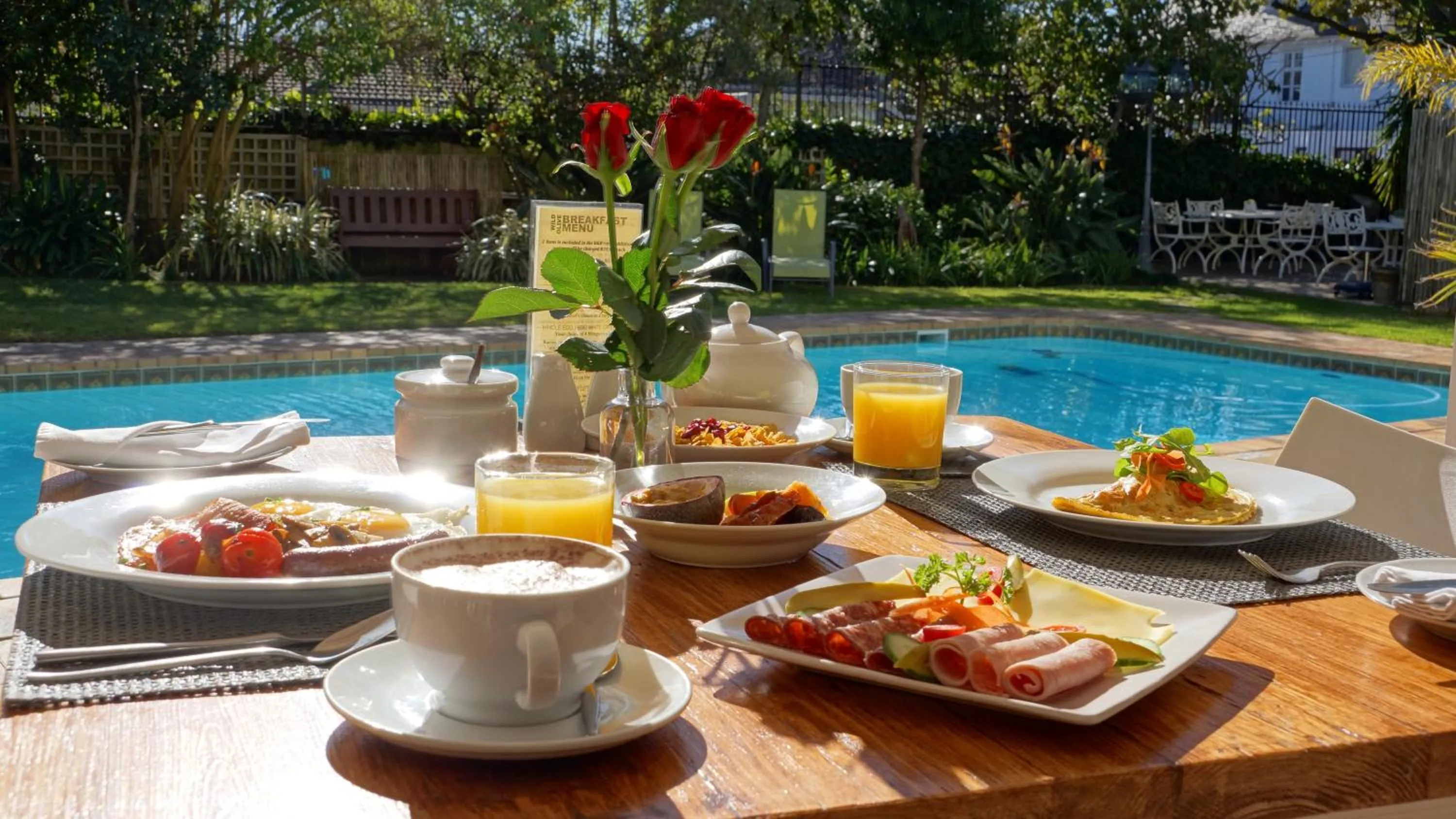 Breakfast in Wild Olive Guest House & Villa