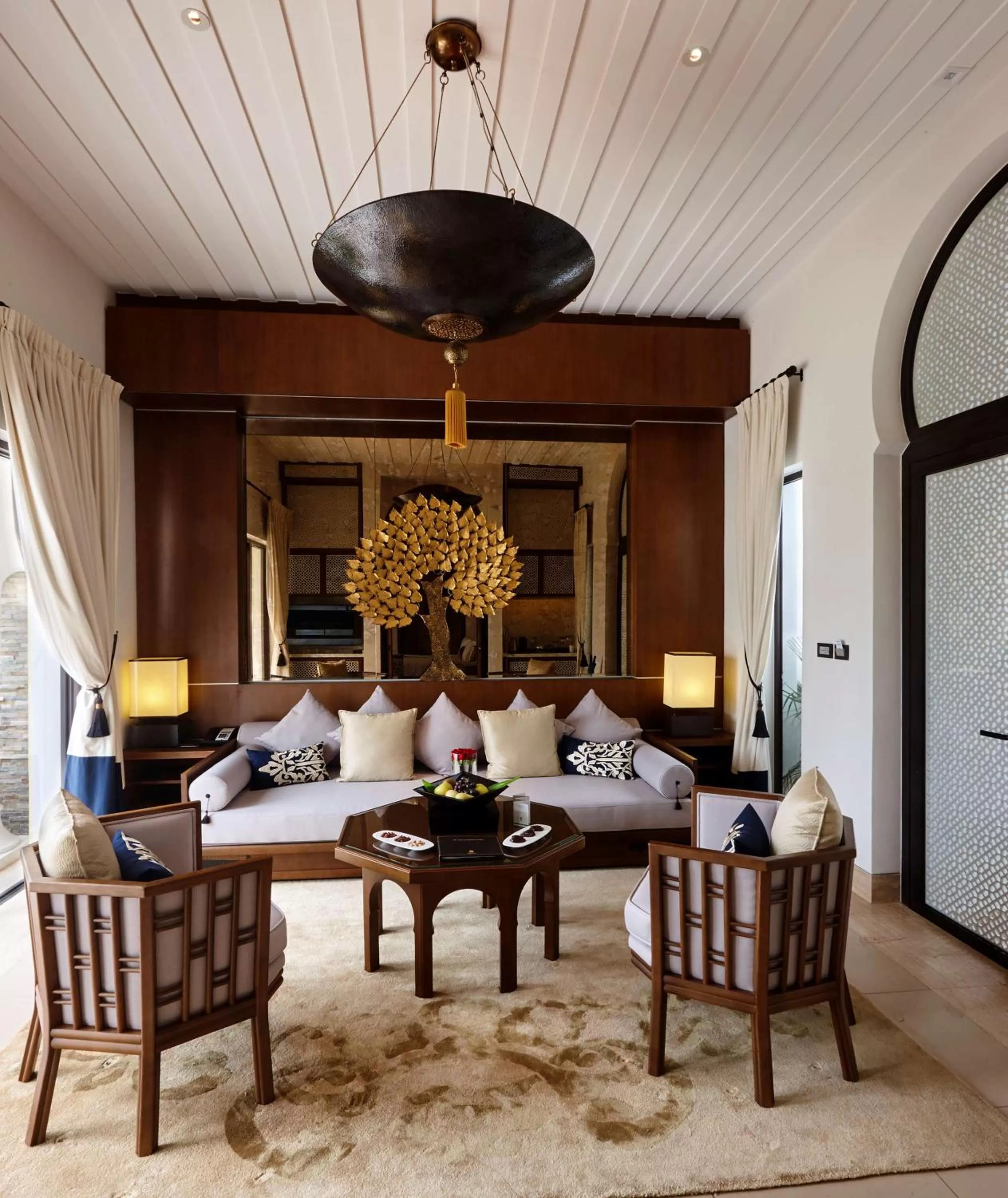 Living room in Banyan Tree Tamouda Bay