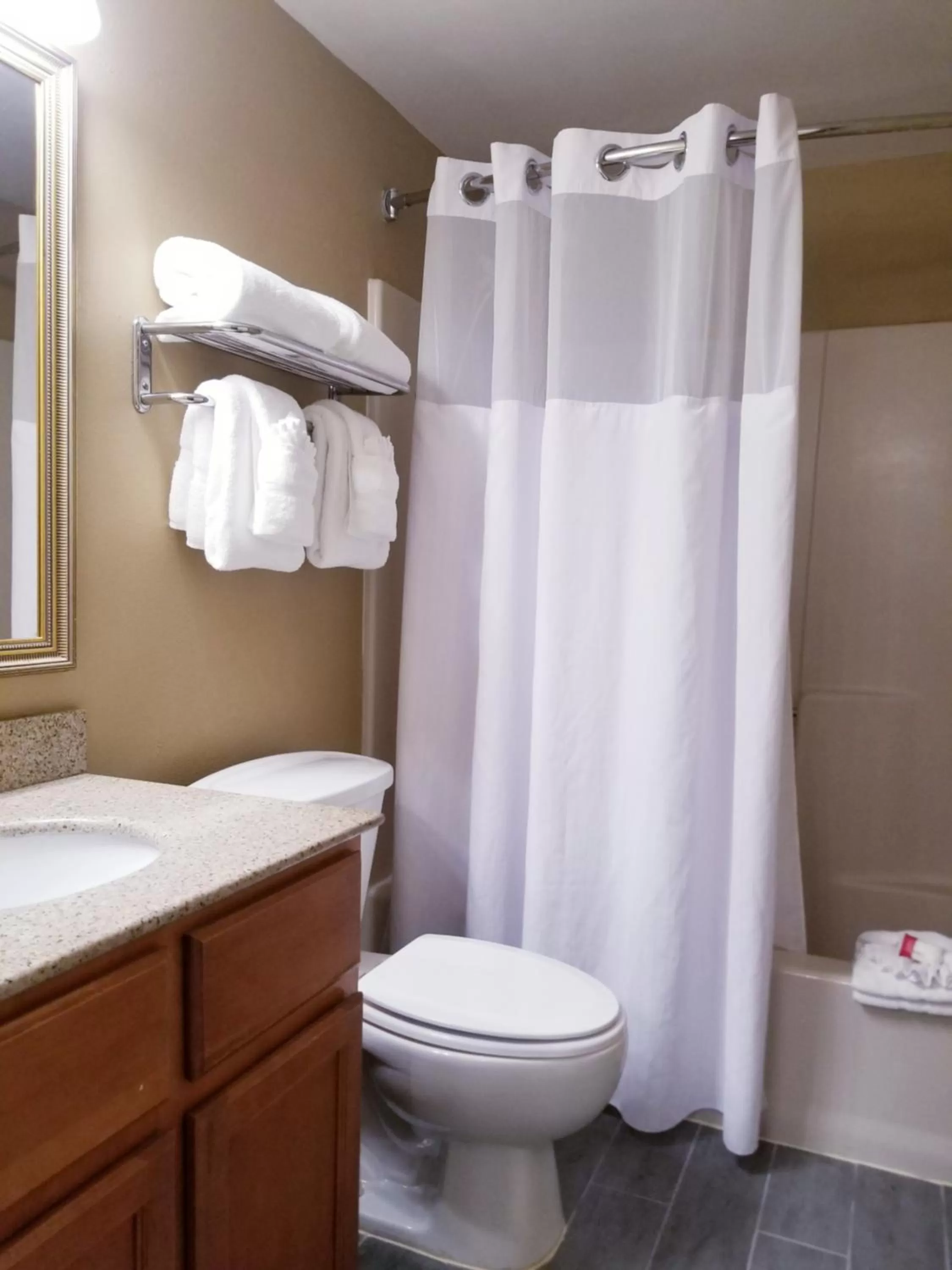 Bathroom in Baymont by Wyndham Indianapolis Northwest