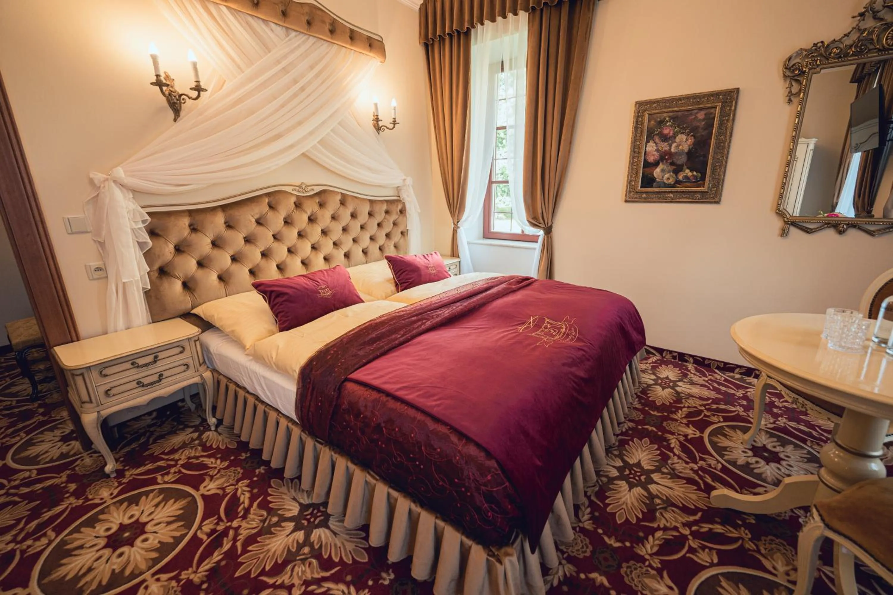 Bed in Hotel Svatojánský Dvůr