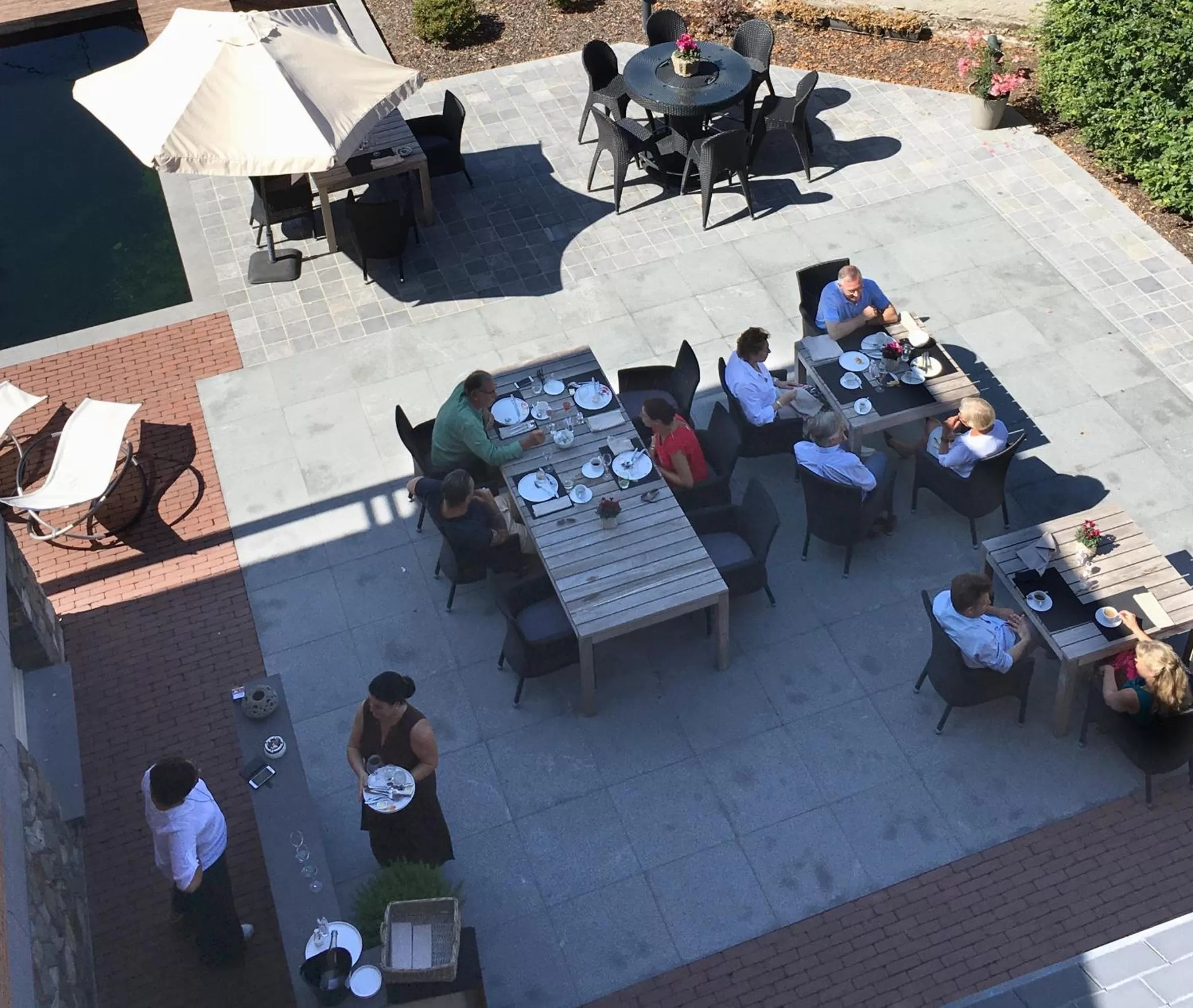 Garden view in Charmehotel Villa Saporis