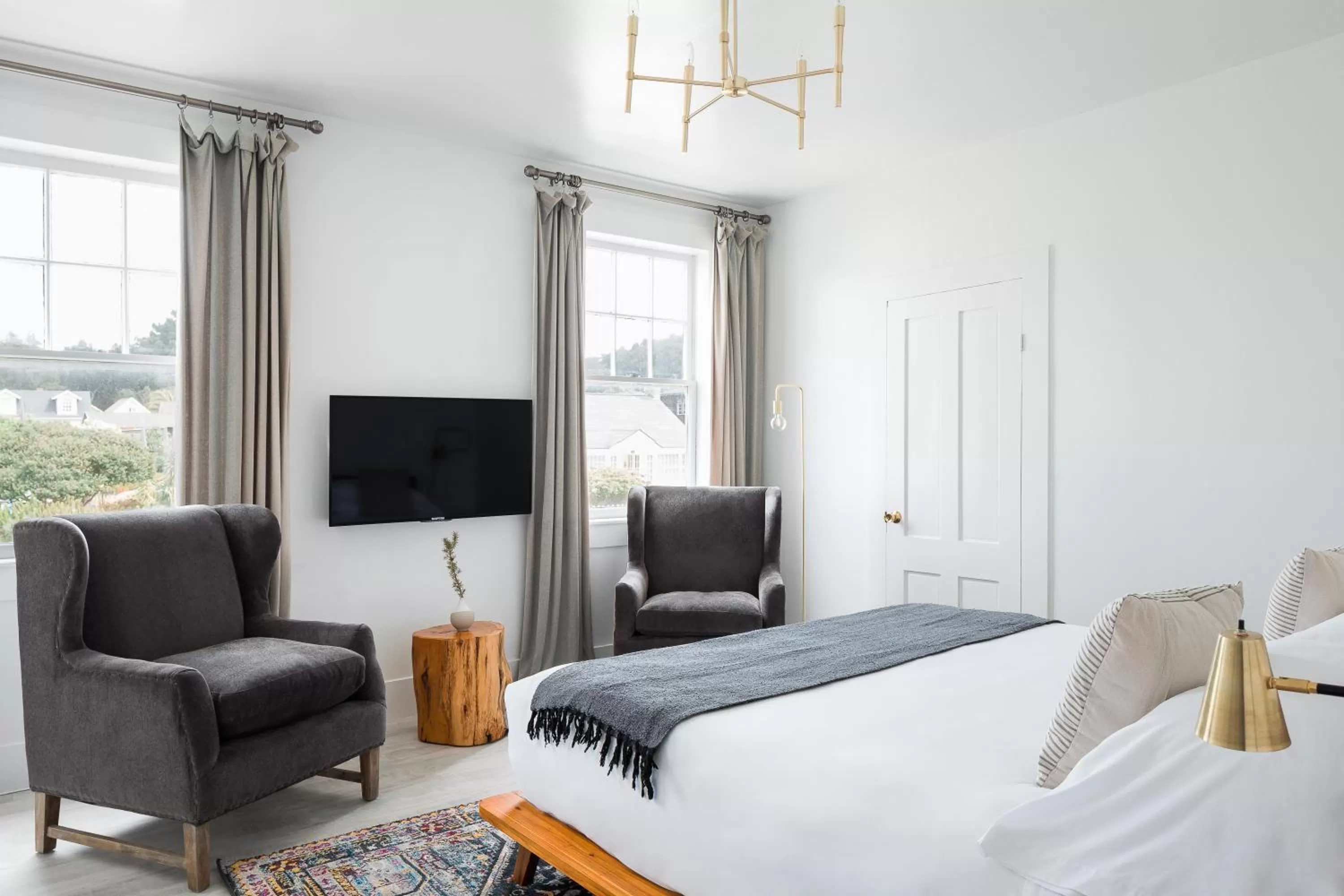 Decorative detail, Bed in Inns of Mendocino