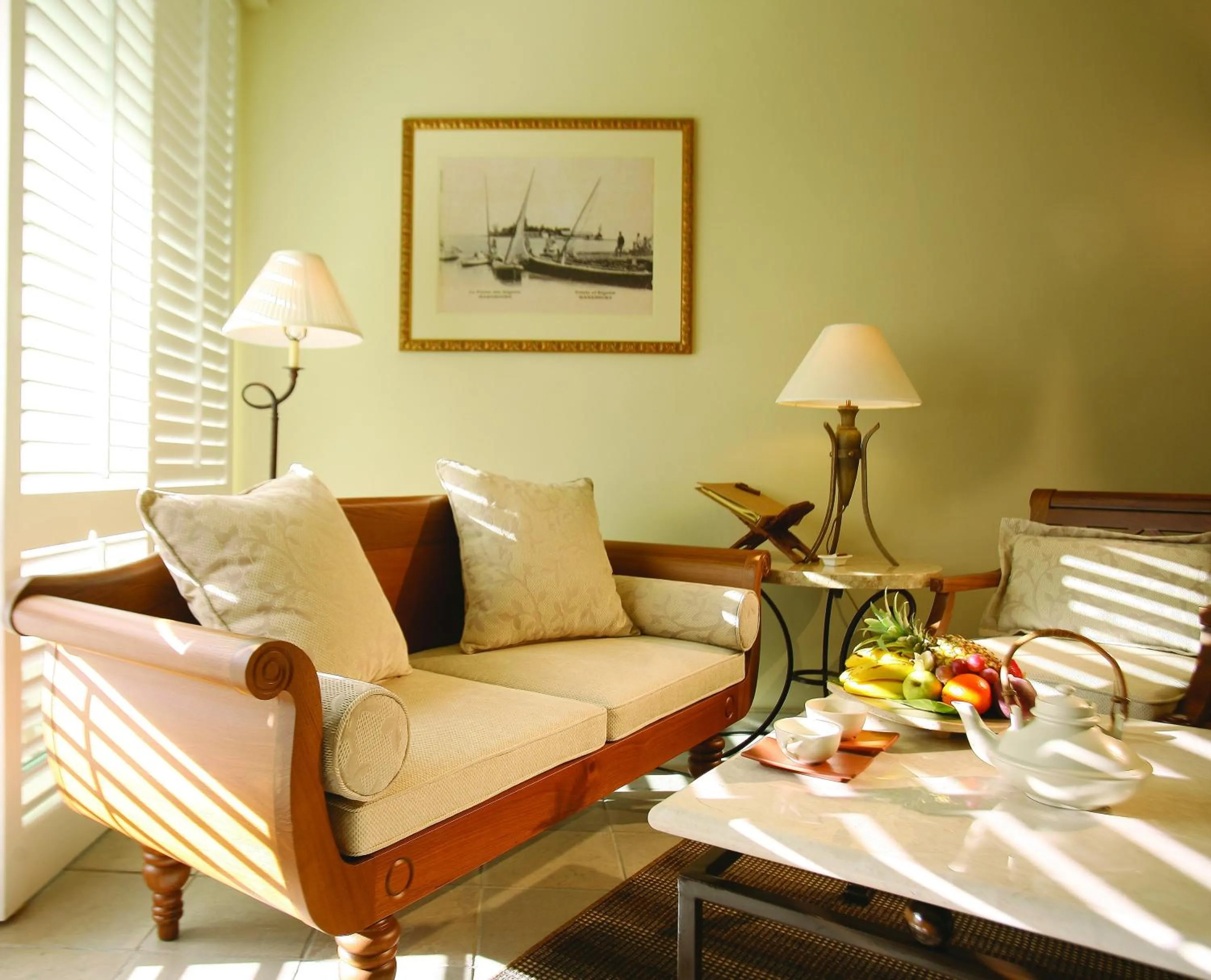 Living room in The Residence Mauritius