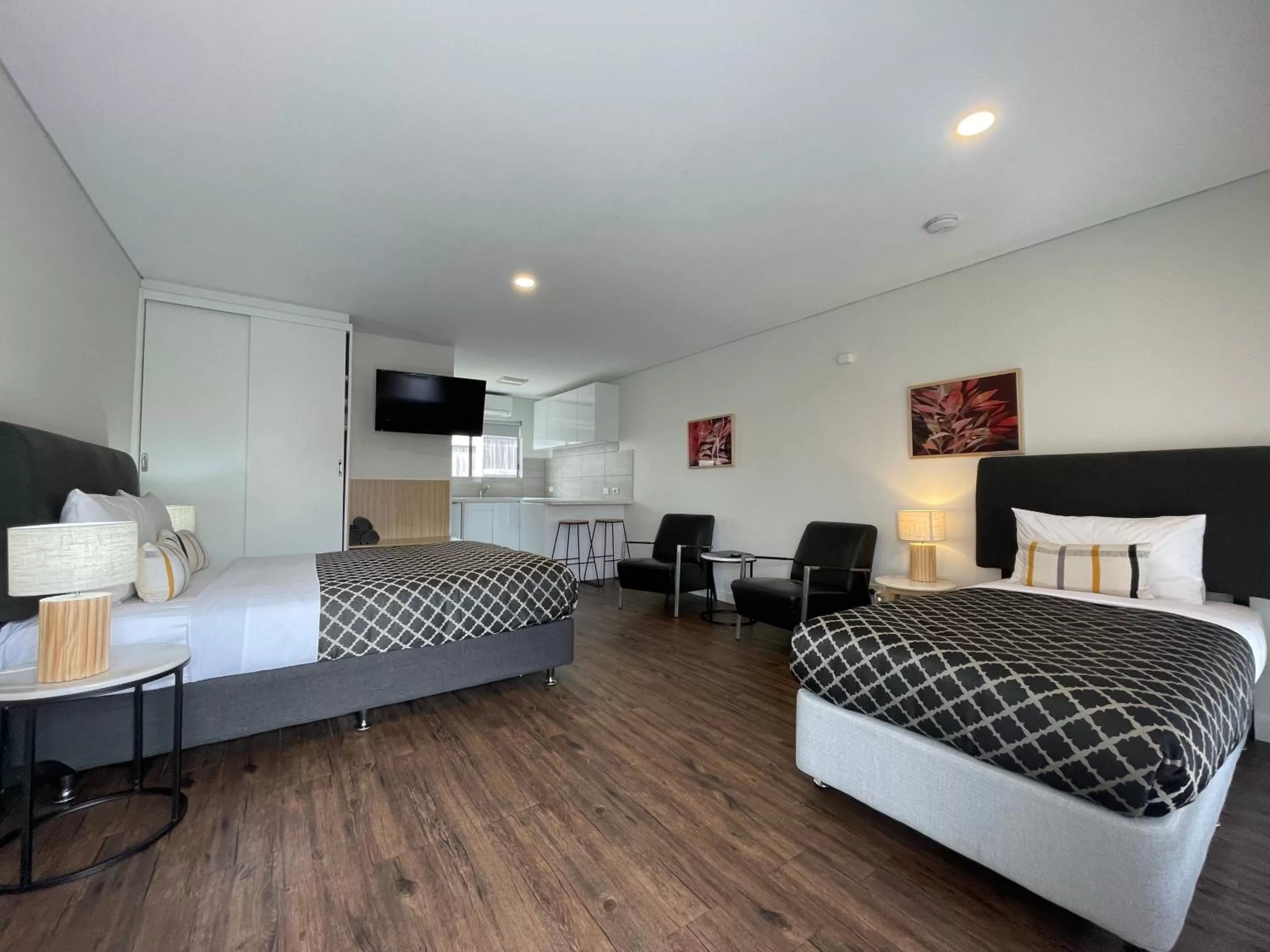 Bed in Coastal Motel