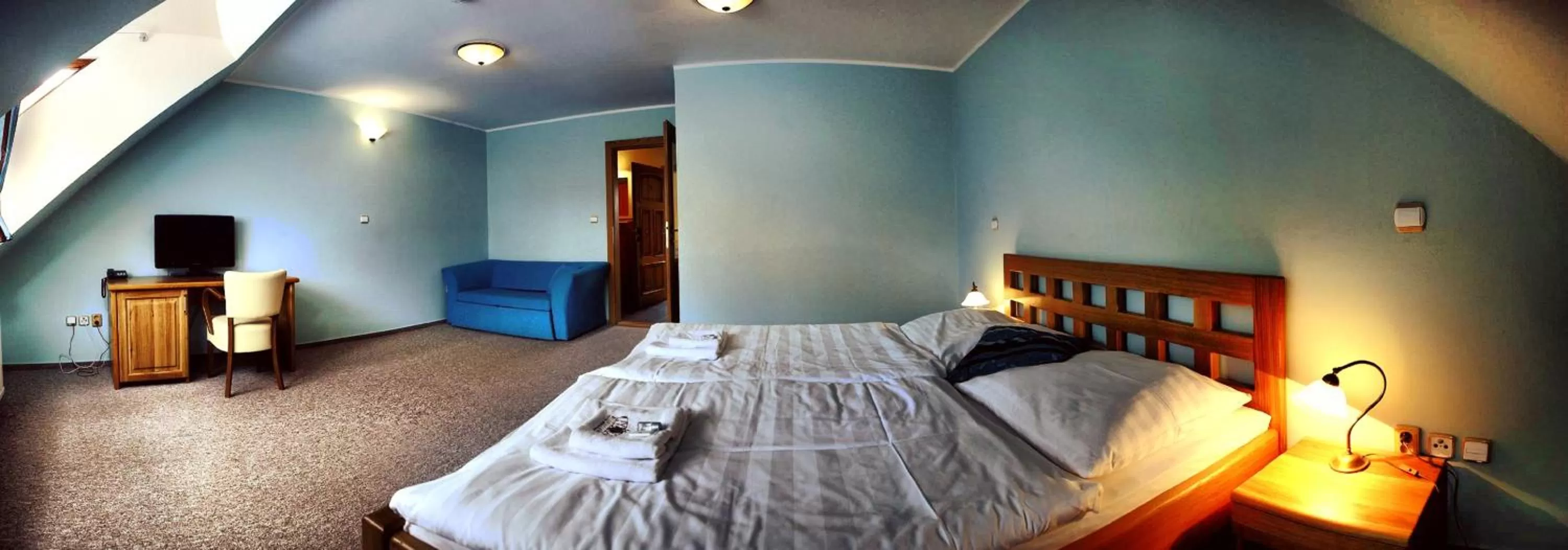 Photo of the whole room, Bed in Hotel Farma Vysoká