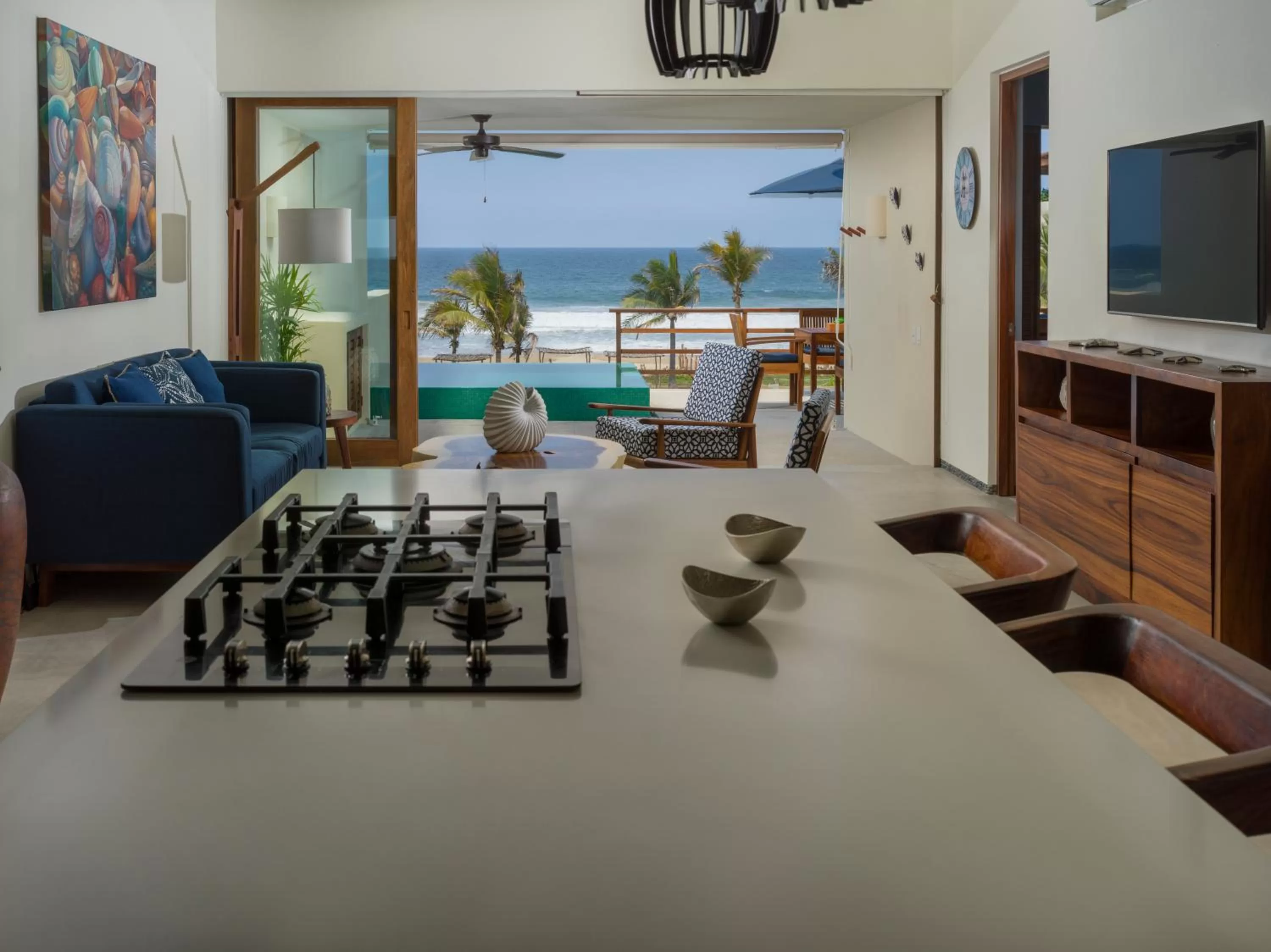 Kitchen or kitchenette in Marea Beachfront Villas