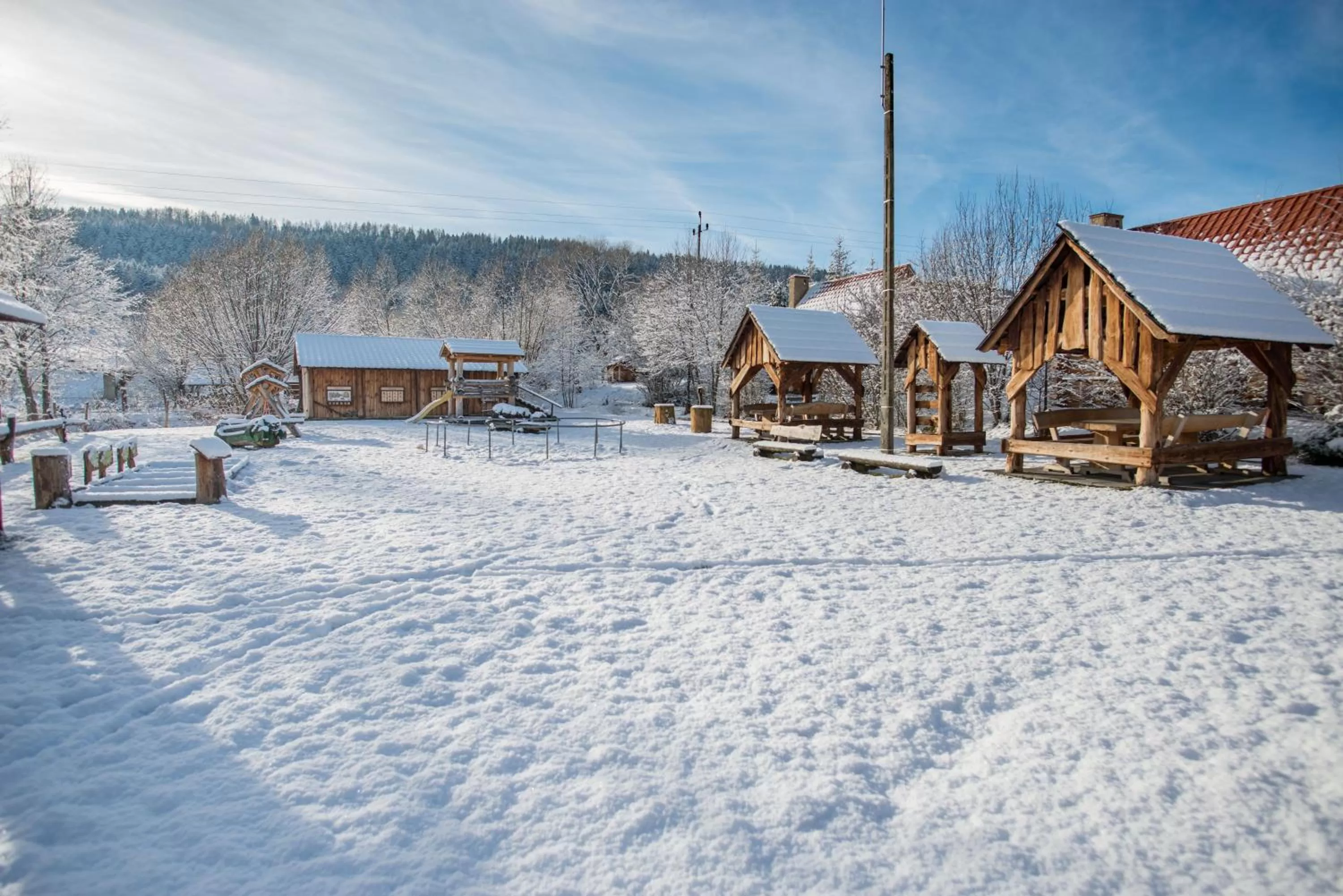 Area and facilities in Gościniec Pięciu Stawów