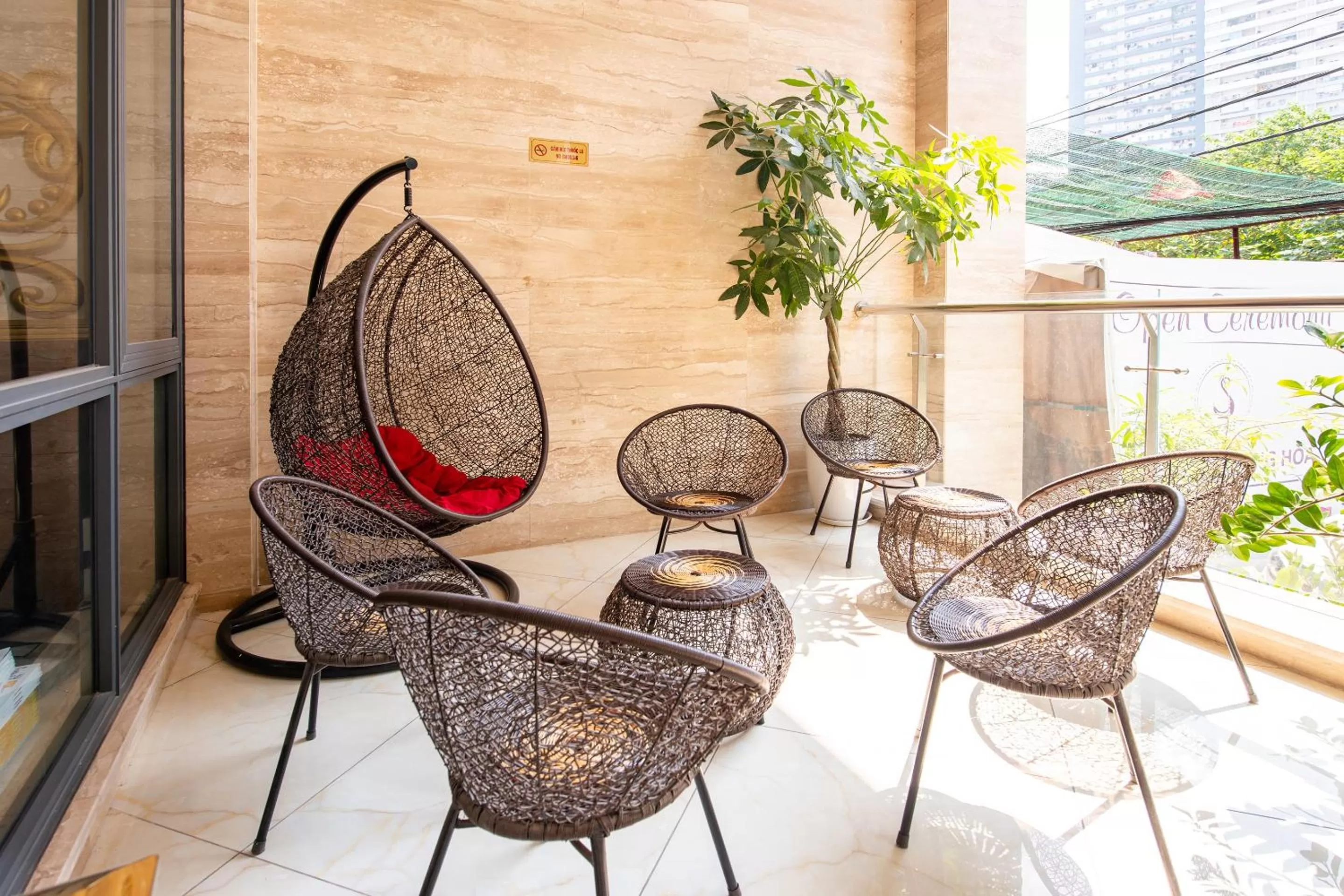 Balcony/Terrace, Seating Area in Hanoi Suji Hotel