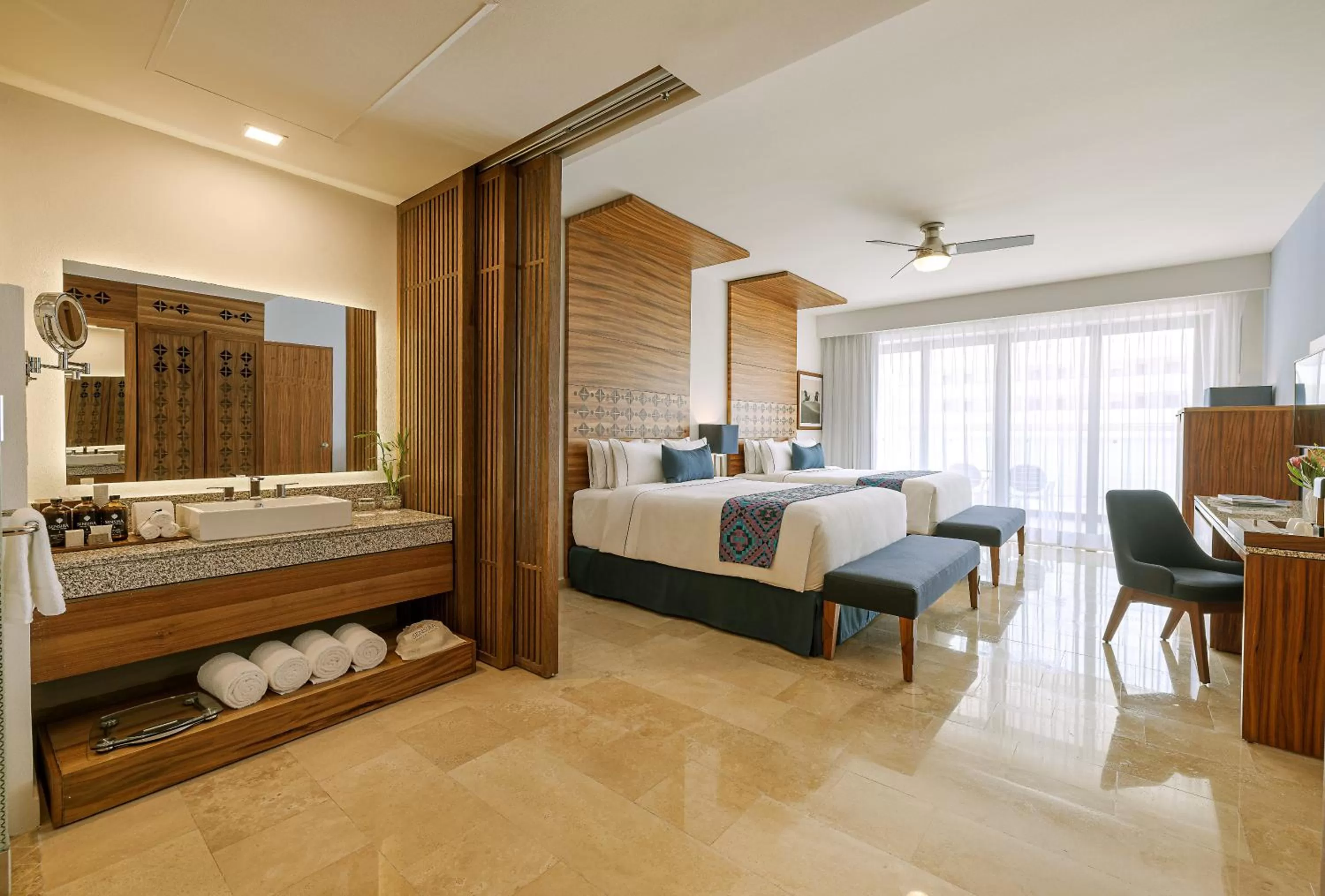 Photo of the whole room, Bed in Sensira Resort & Spa Riviera Maya All Inclusive