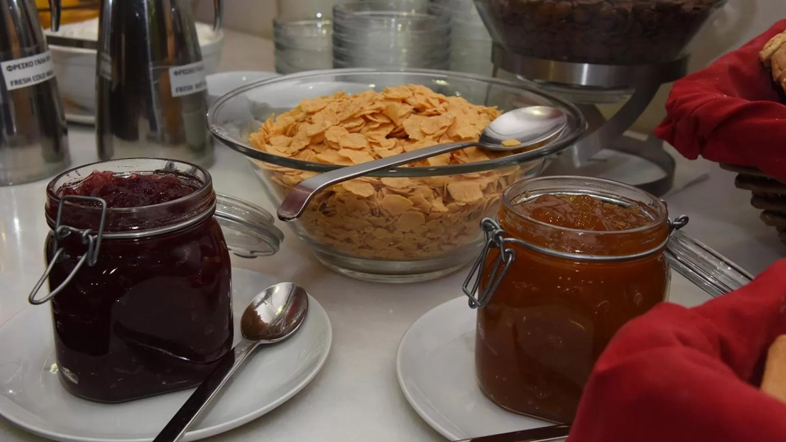 Buffet breakfast in Dionisos Hotel