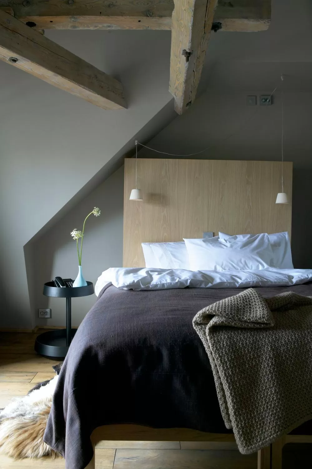 Bed in Hotel Brosundet