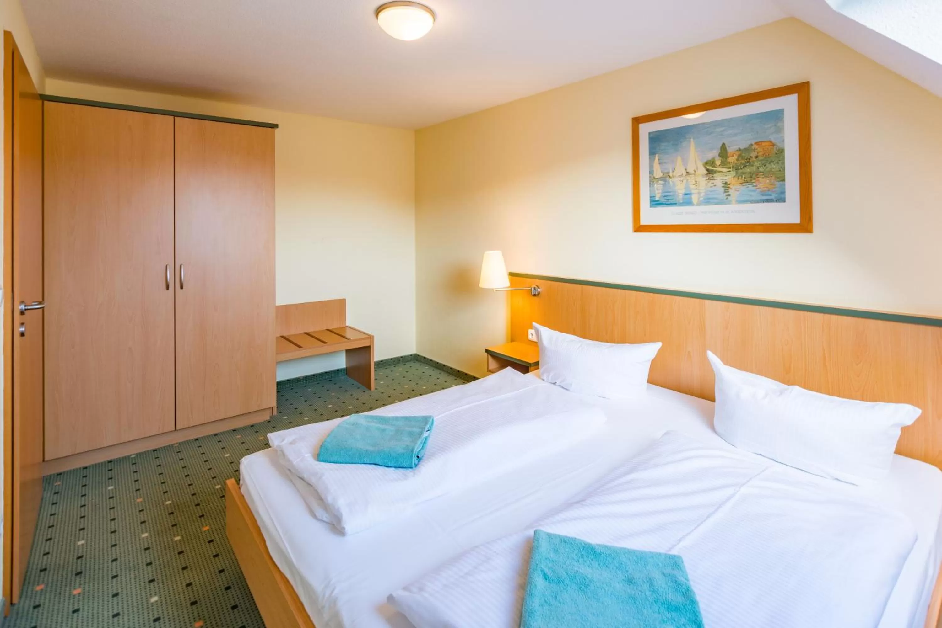 Bed in Am Weststrand Apartmenthaus Waldeck