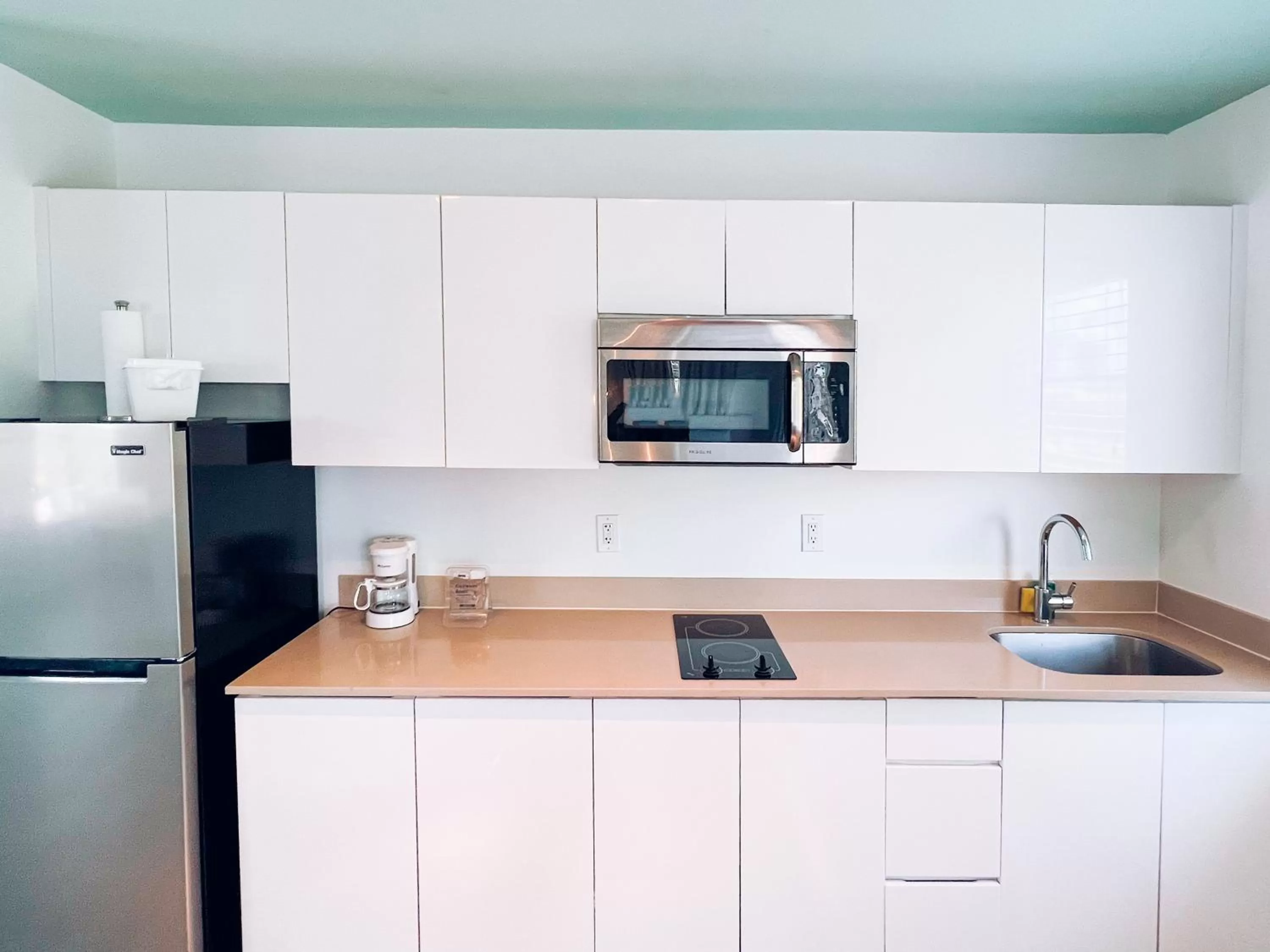 Kitchen or kitchenette in Aqua Hotel