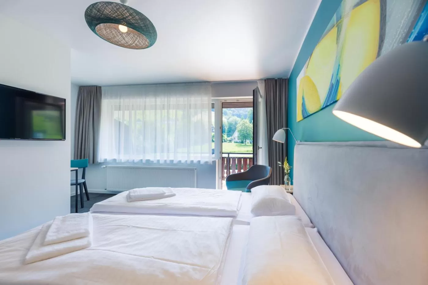 Photo of the whole room, Bed in Hotel & Restaurant Mühlenglück