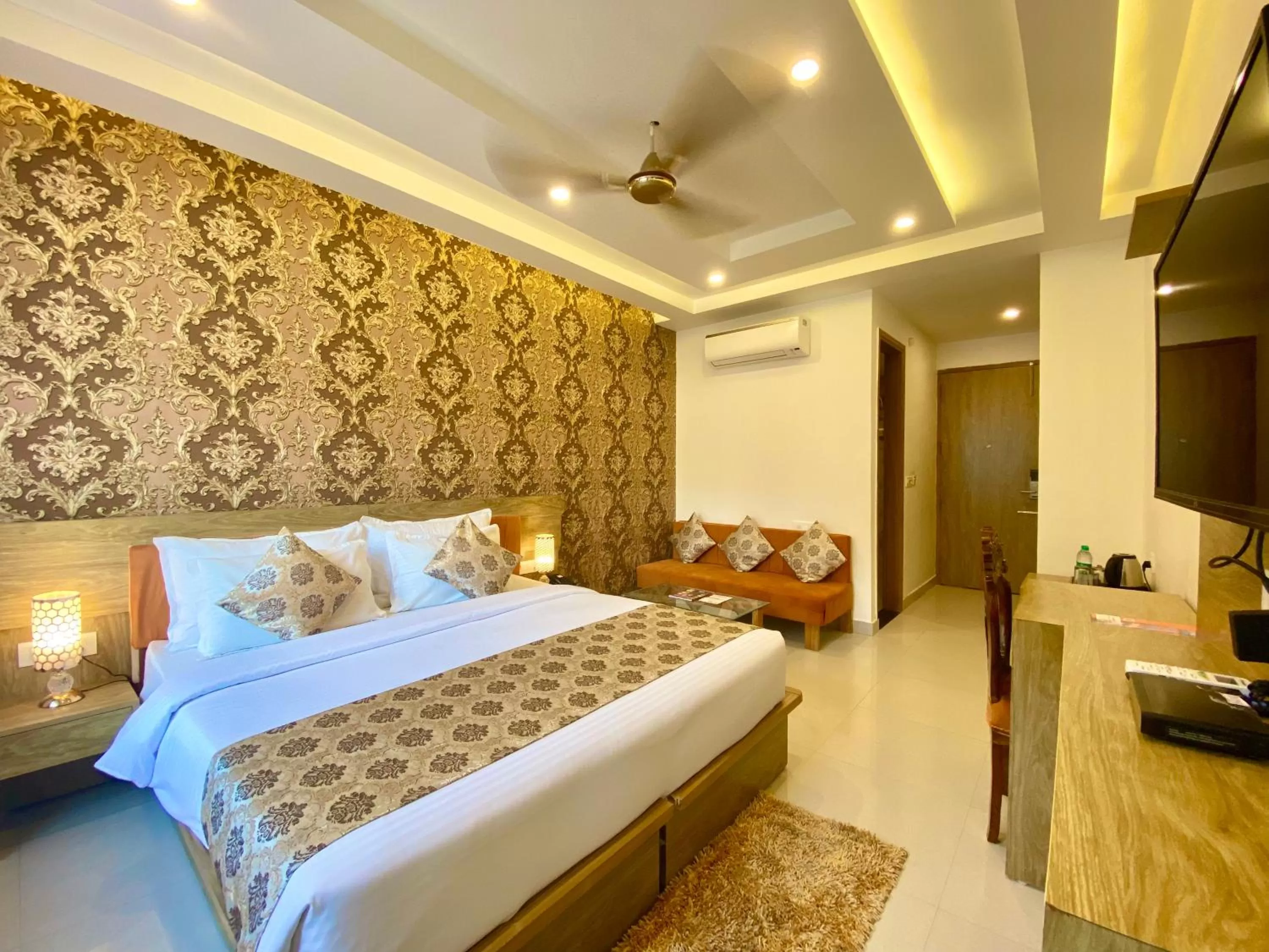 Bed in Arogyadham Wellness Retreat