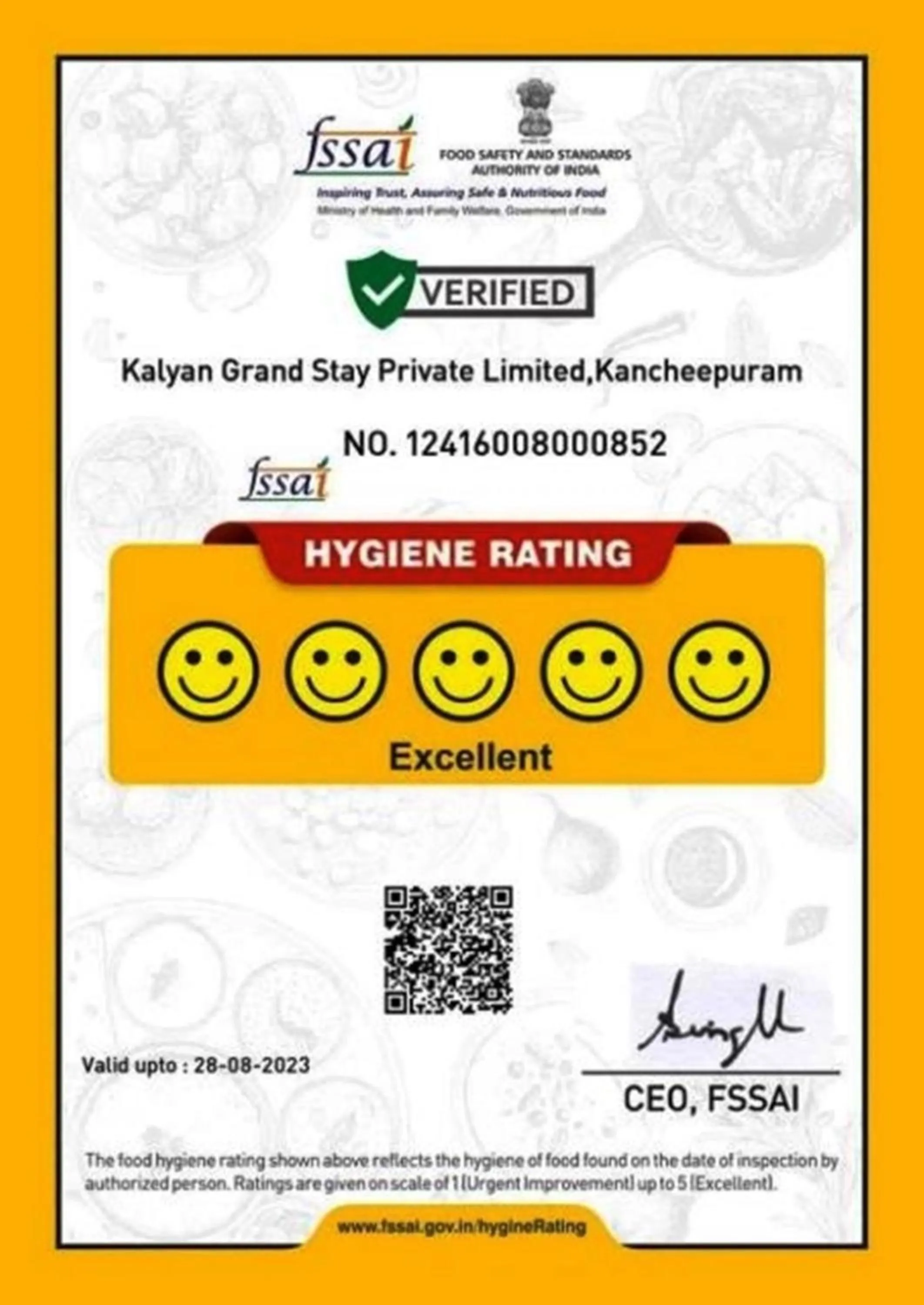 Certificate/Award in Kalyan Grand - a business hotel