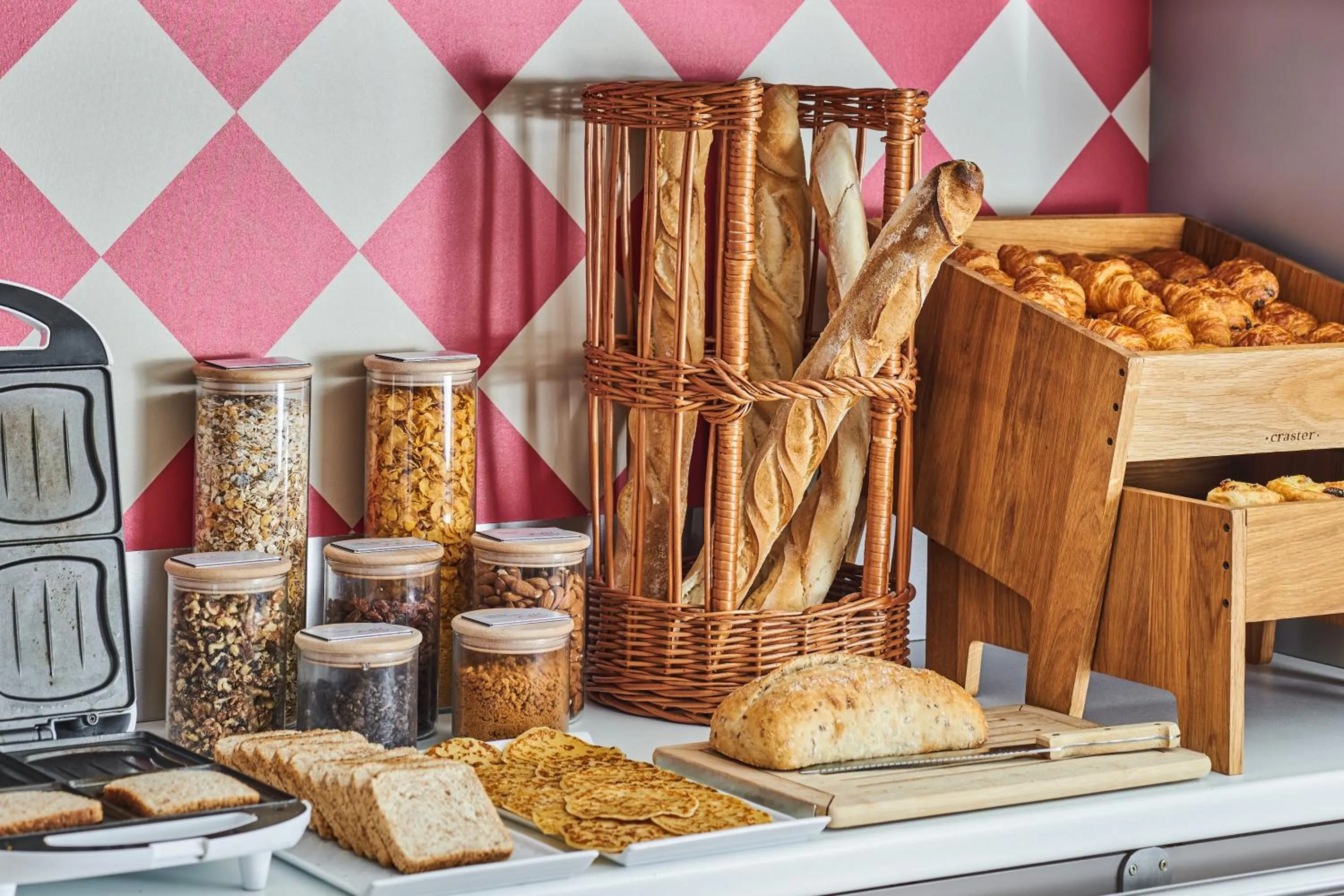 Buffet breakfast in ibis Styles Paris Alesia Montparnasse