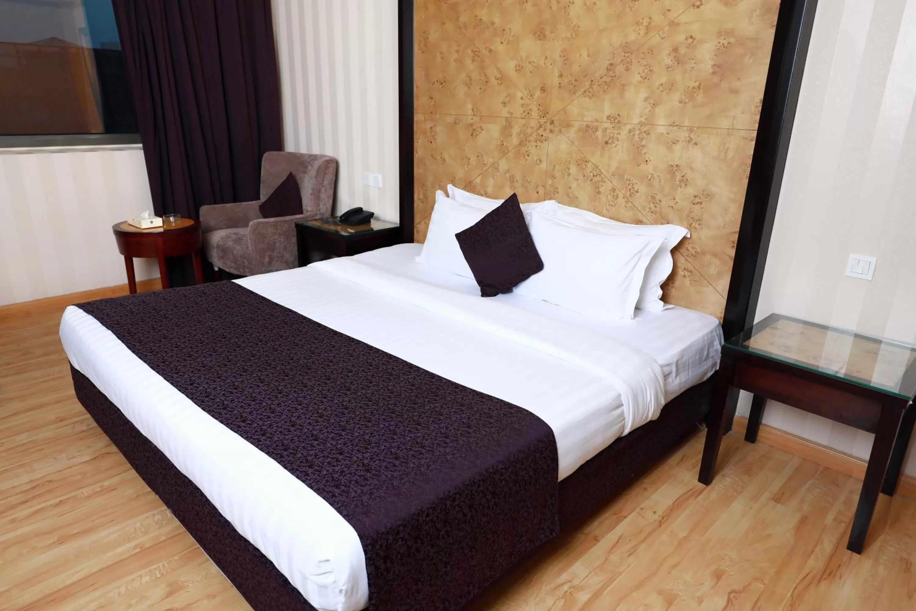 Bed in Hyatt Jeddah Continental Hotel