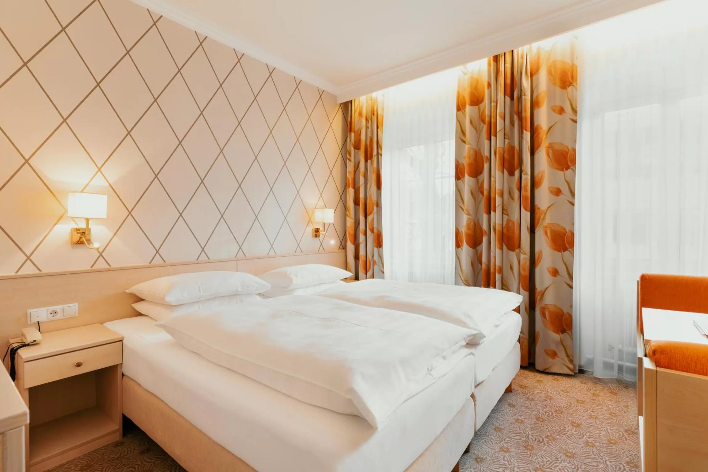 Bed in Hotel Scherer