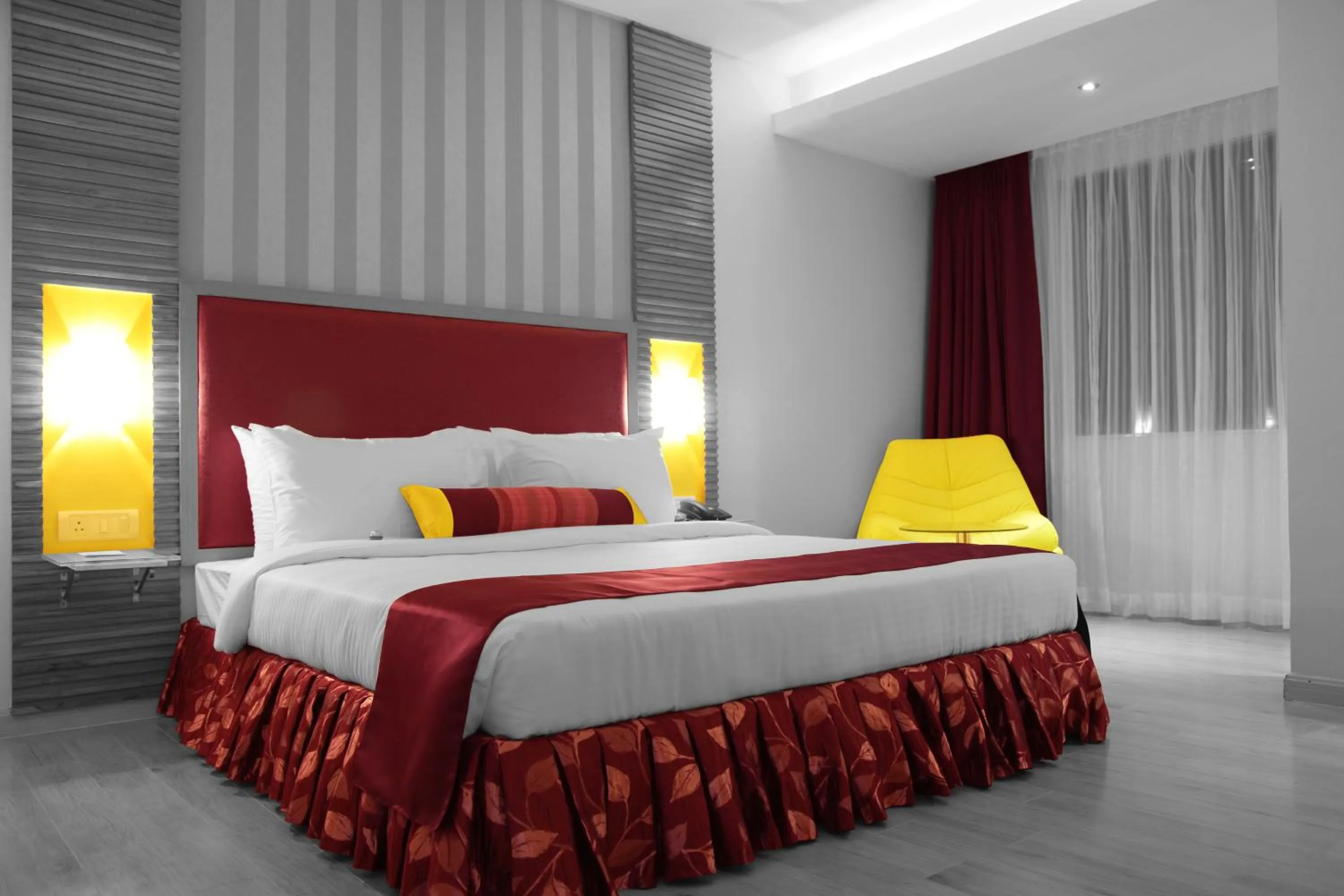 Decorative detail, Bed in The Purple Leaf Hotels