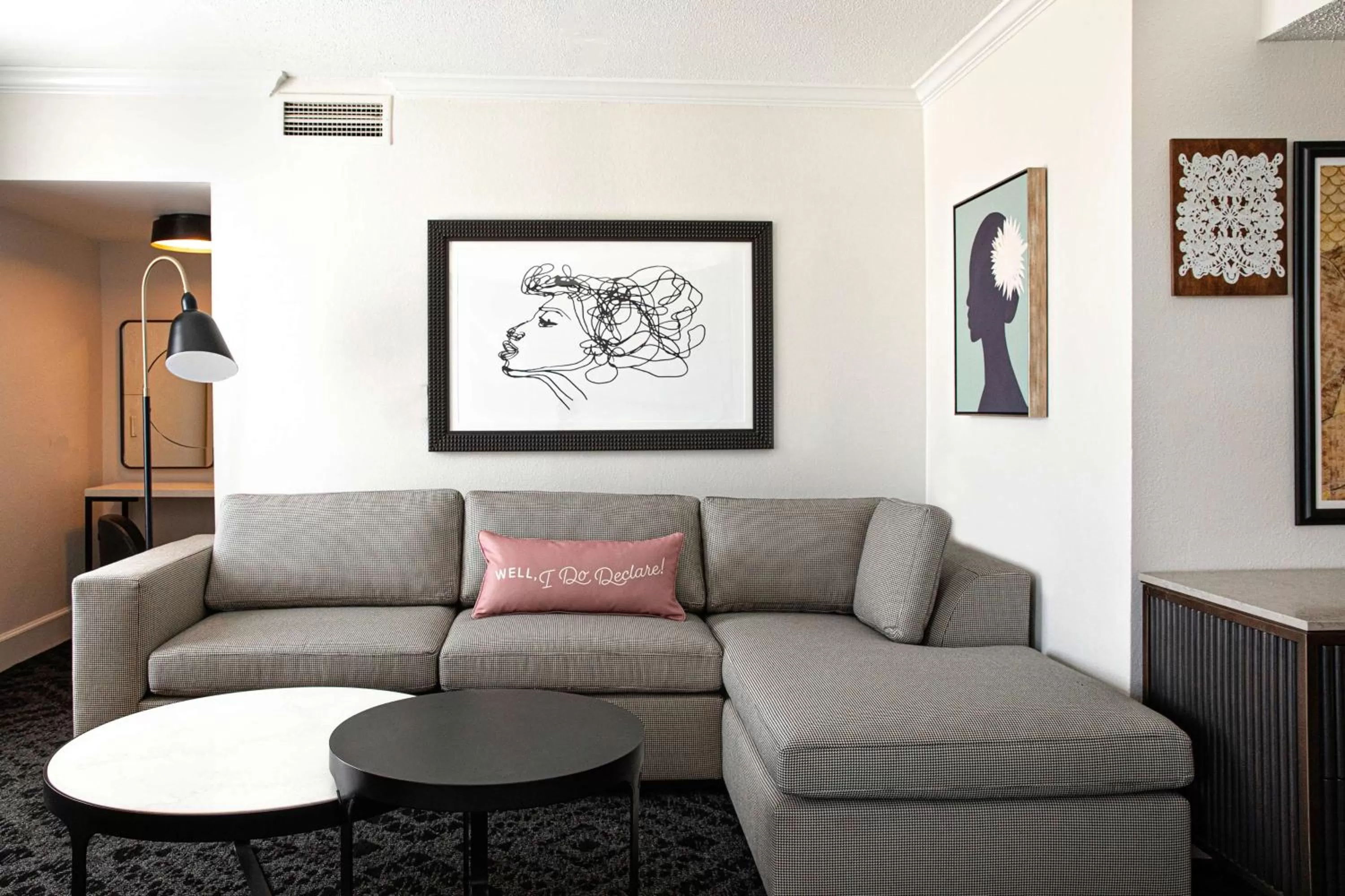 Living room in Mills House Charleston, Curio Collection by Hilton