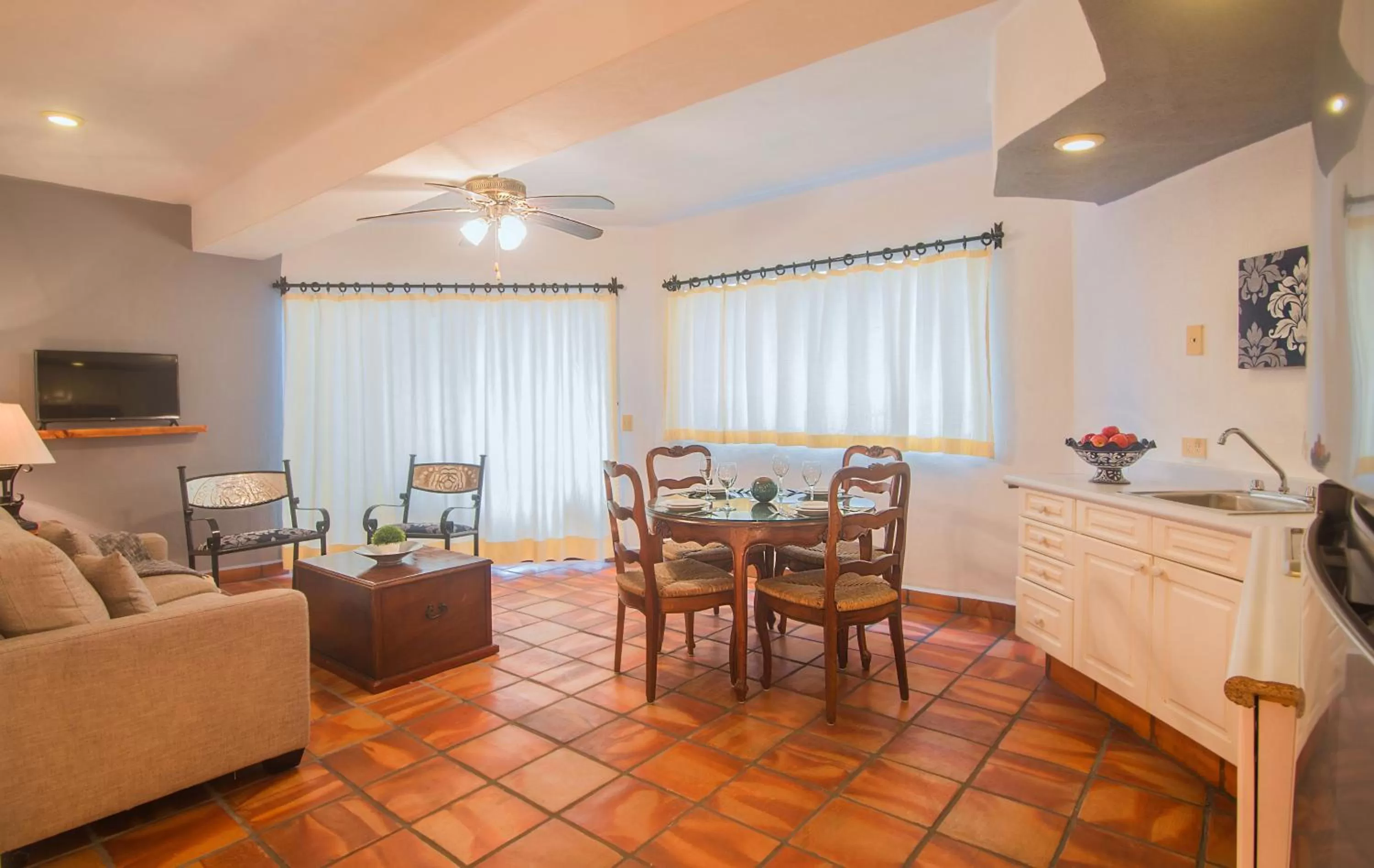 Living room in One Beach Street Puerto Vallarta