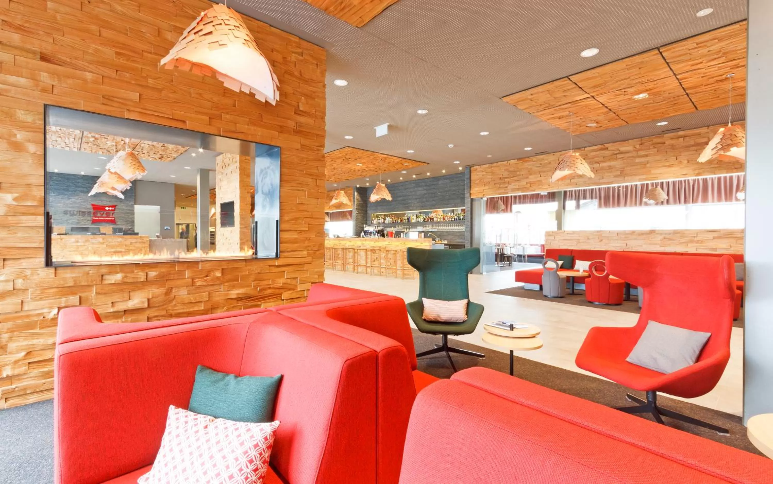 Lobby or reception in SwissEver Hotel Zug