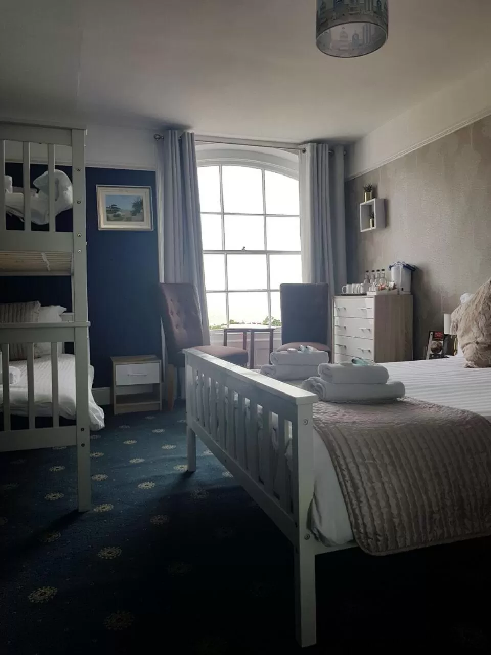 Decorative detail, Bed in Waterfront Hotel