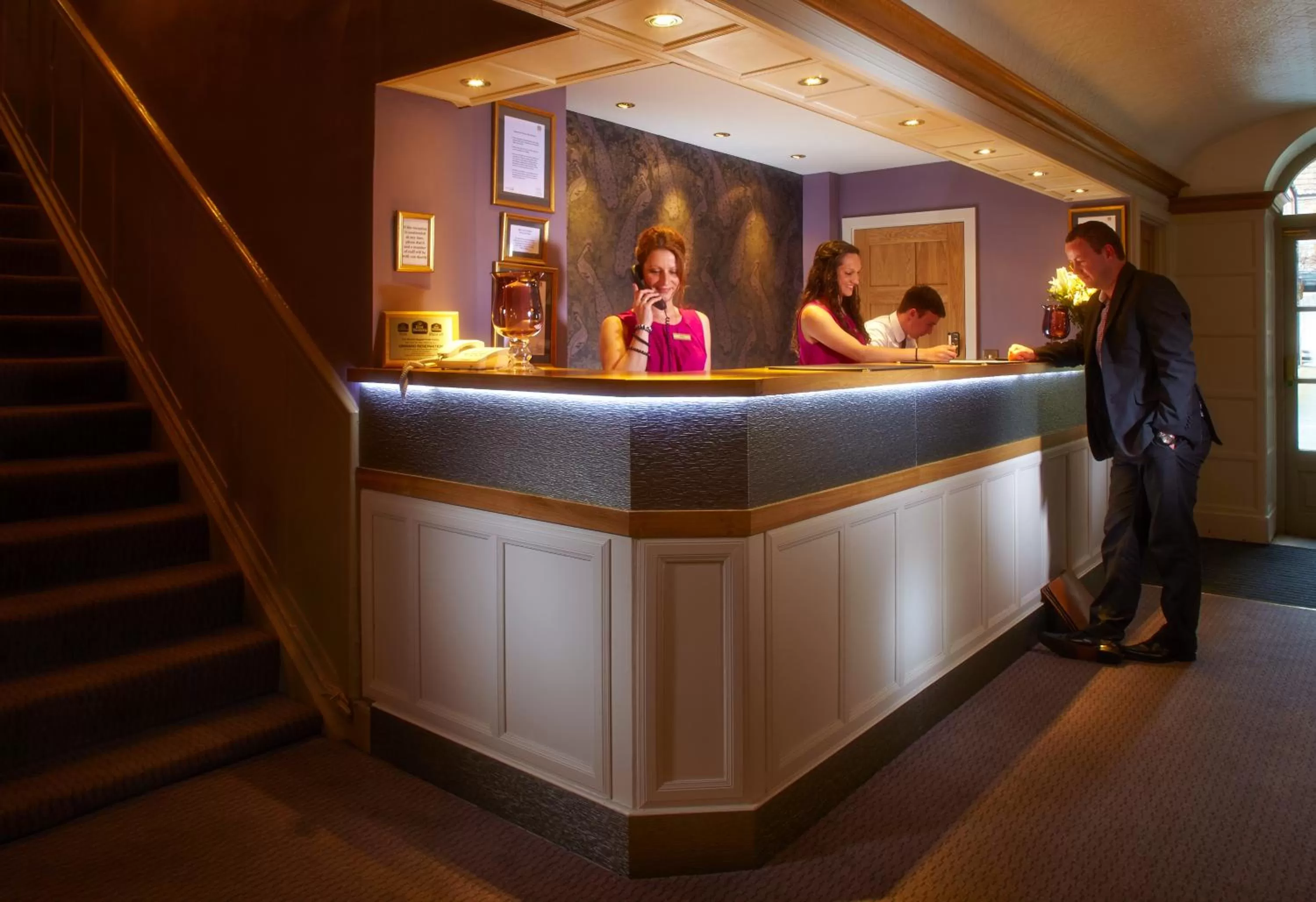 Lobby or reception in The Swan Hotel, Wells, Somerset - The Coaching Inn Group