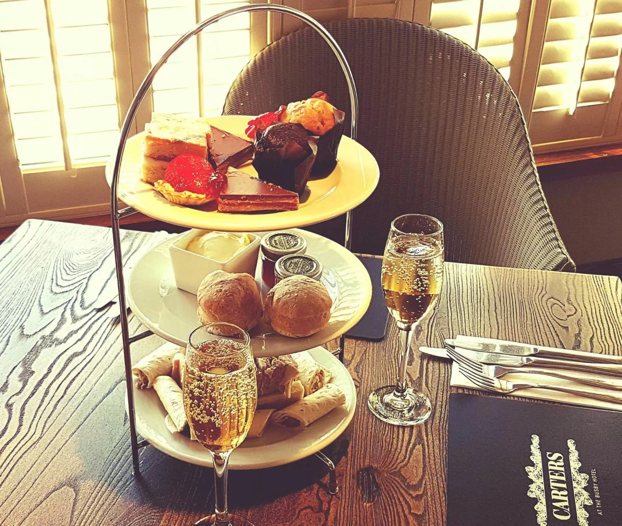 Food close-up in Busby Hotel