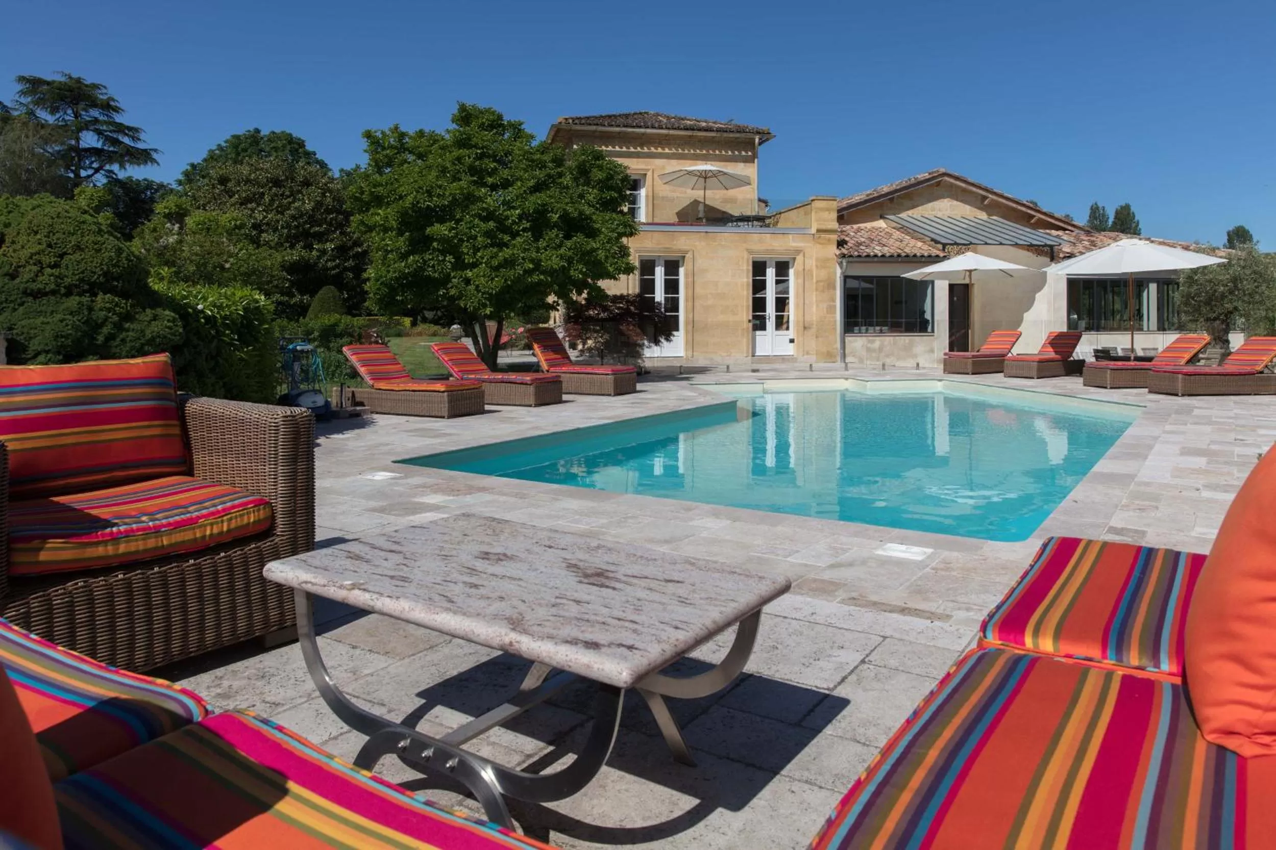 Swimming pool in Chateau du Palanquey & SPA