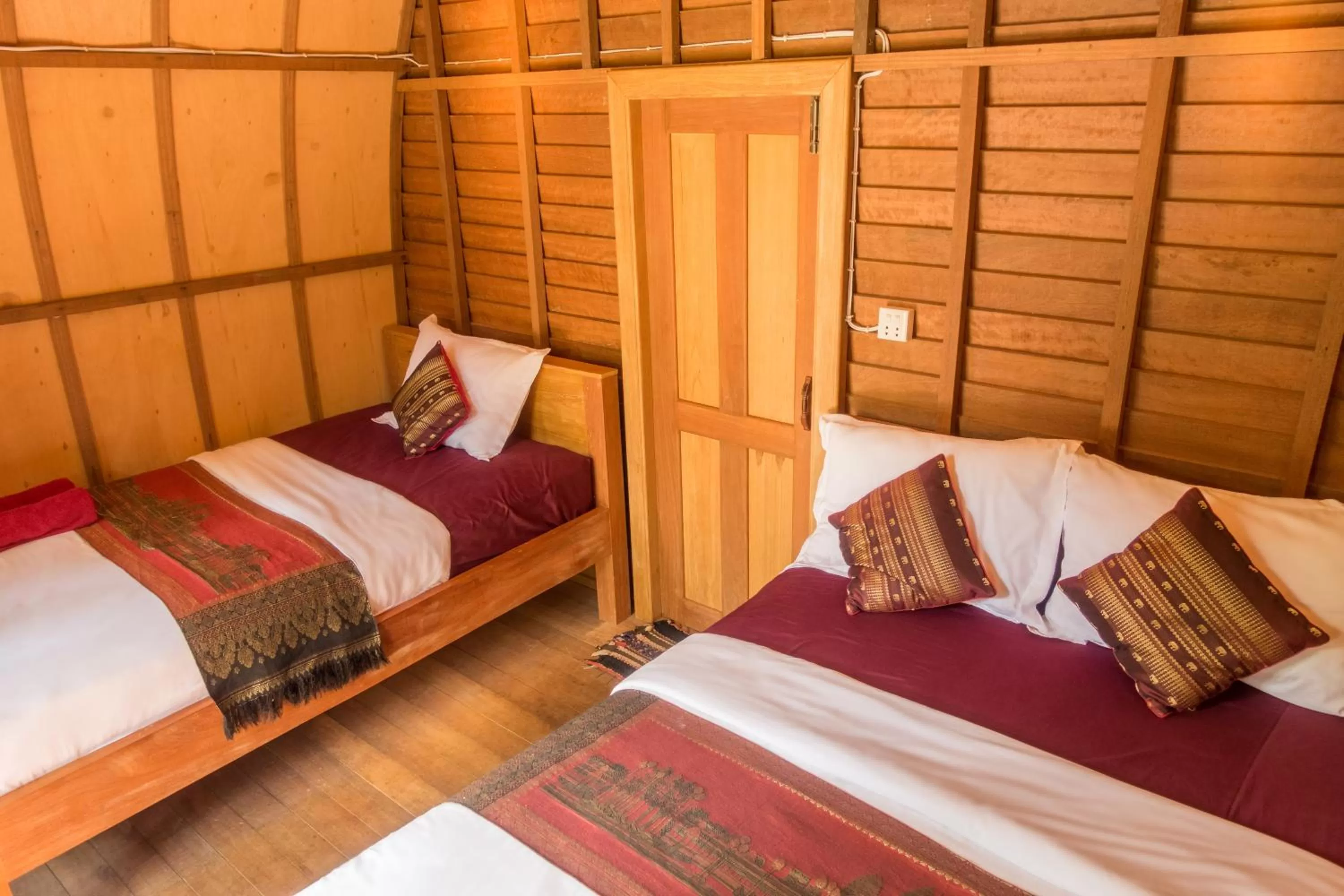 Bedroom, Bed in Bamboo Bungalow