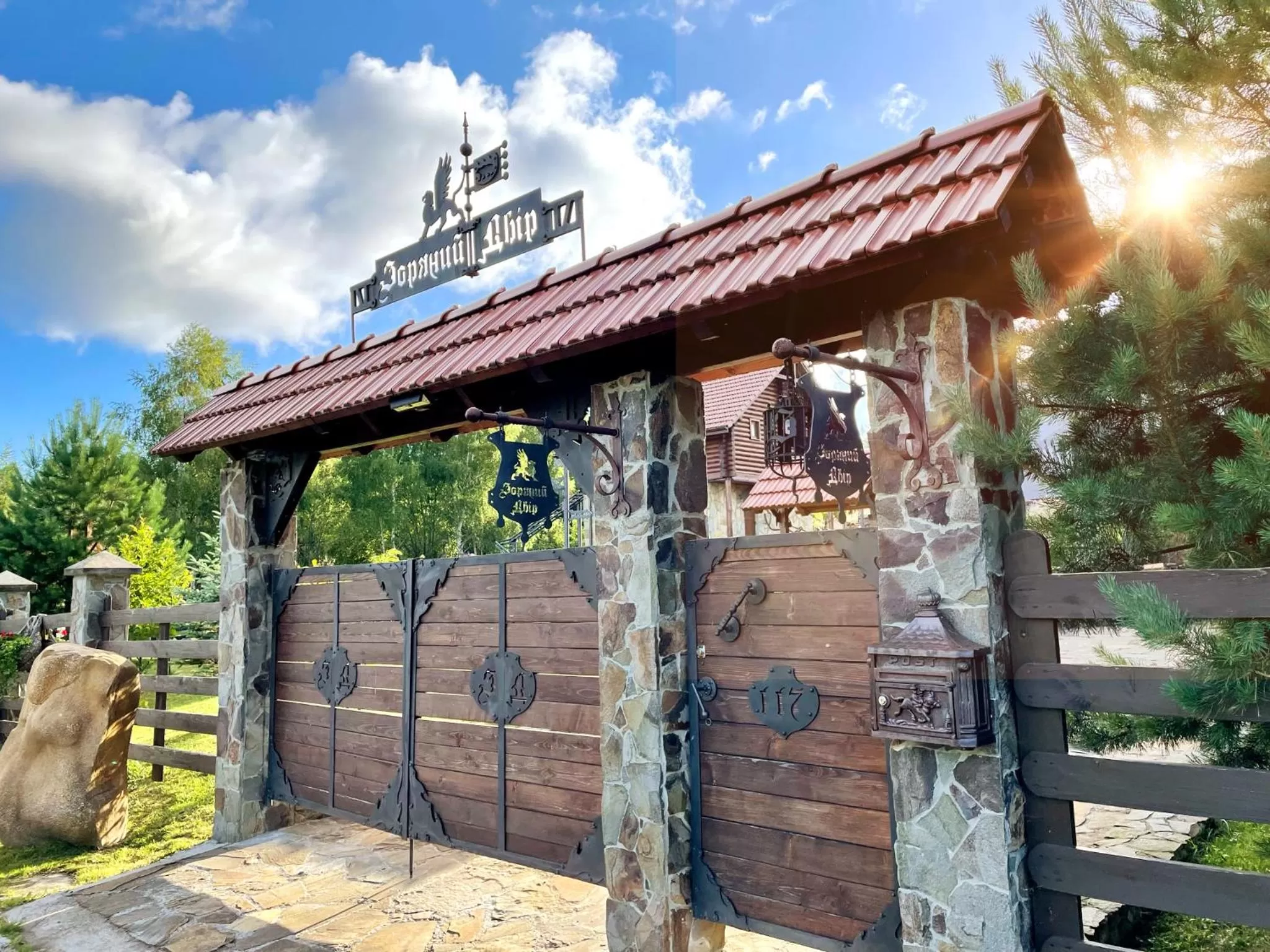 Facade/entrance in Villa Zoryany Dvir