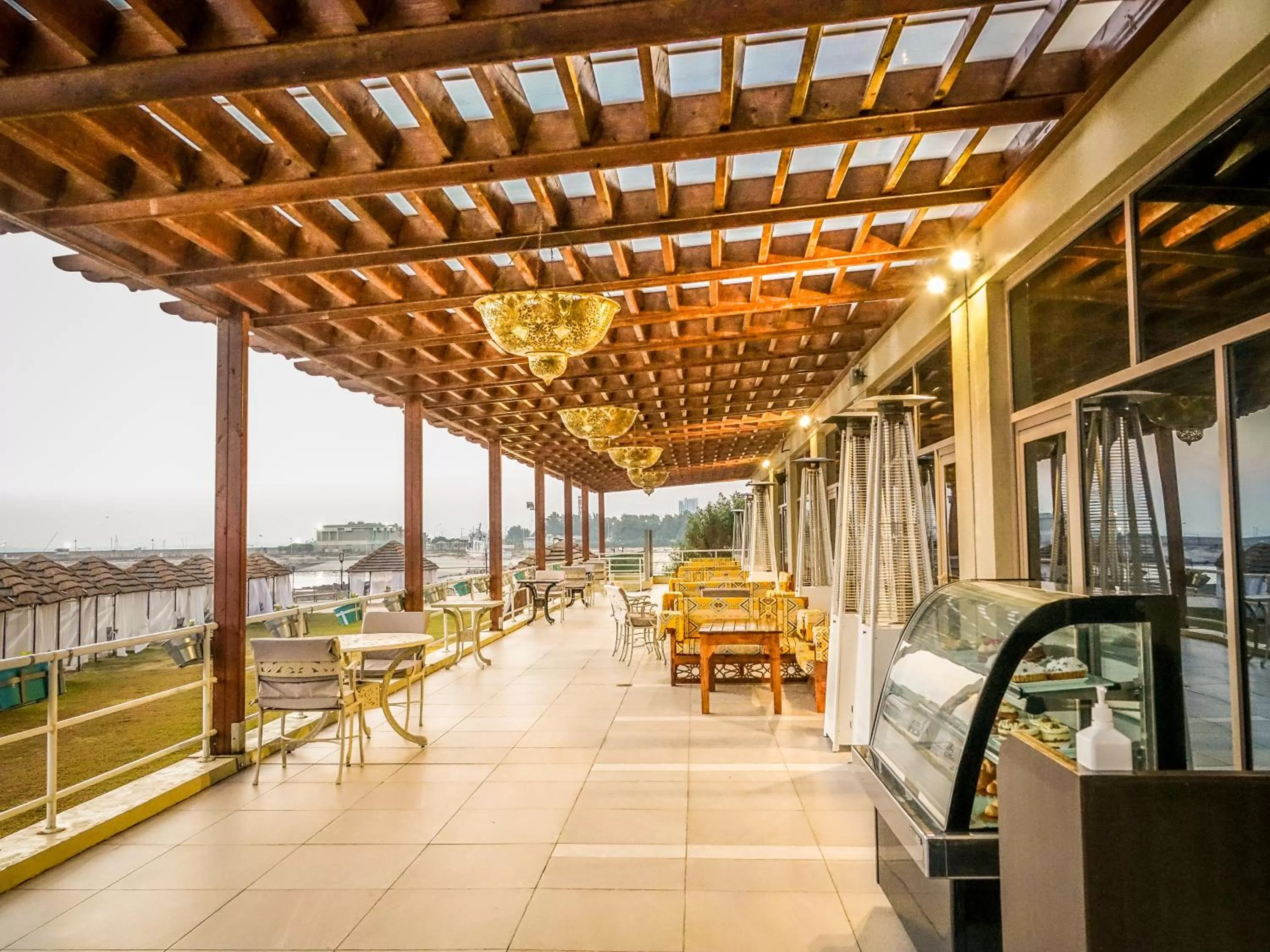 Patio in Al Kout Beach Hotel