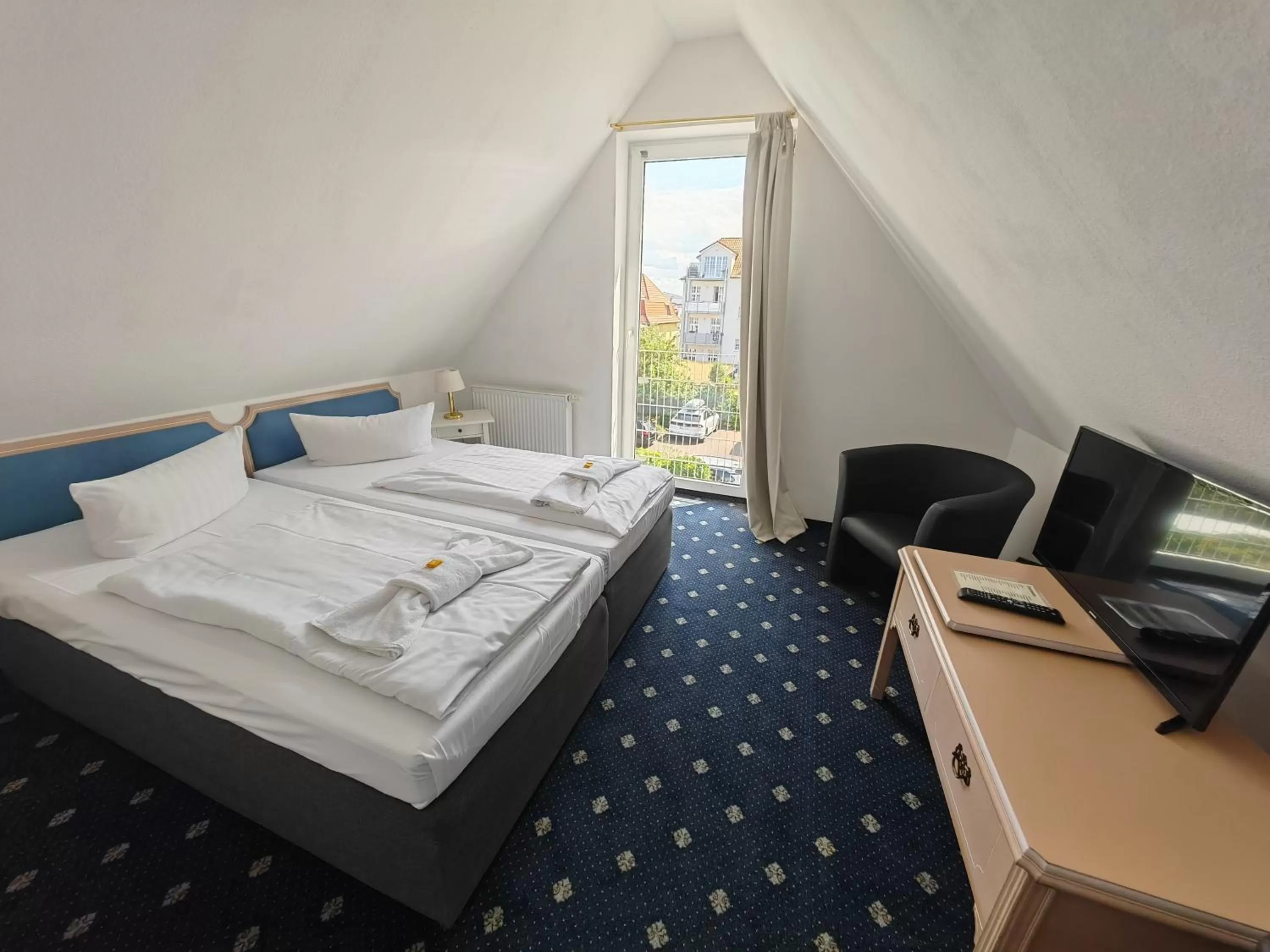 Bed in Hotel Bellevue Warnemünde