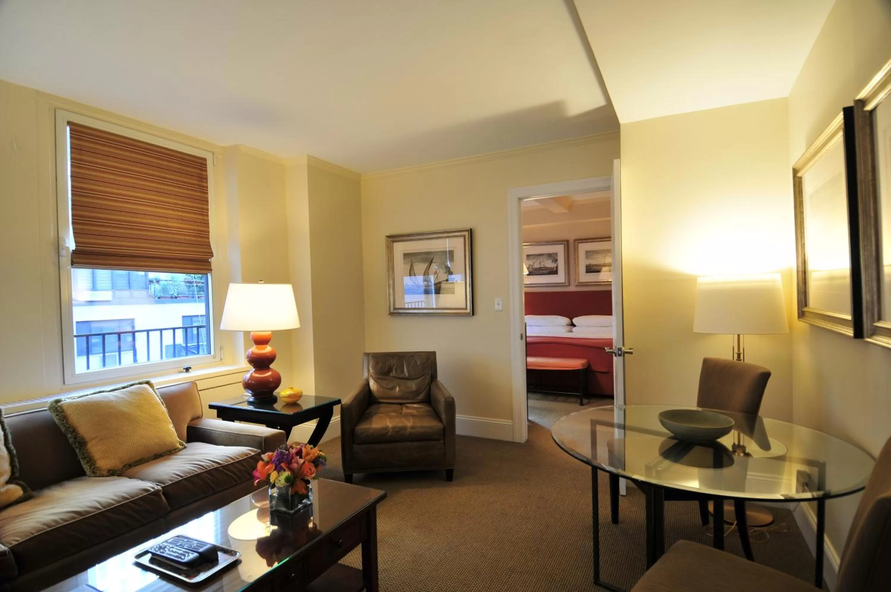 Seating area, Bed in Lombardy Hotel