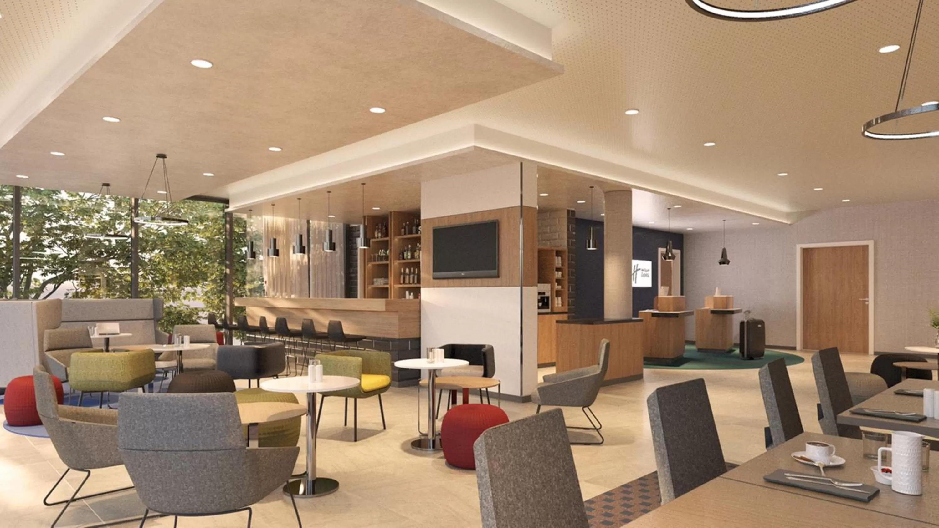 Lounge or bar in Holiday Inn Express - Wuppertal - Hauptbahnhof by IHG