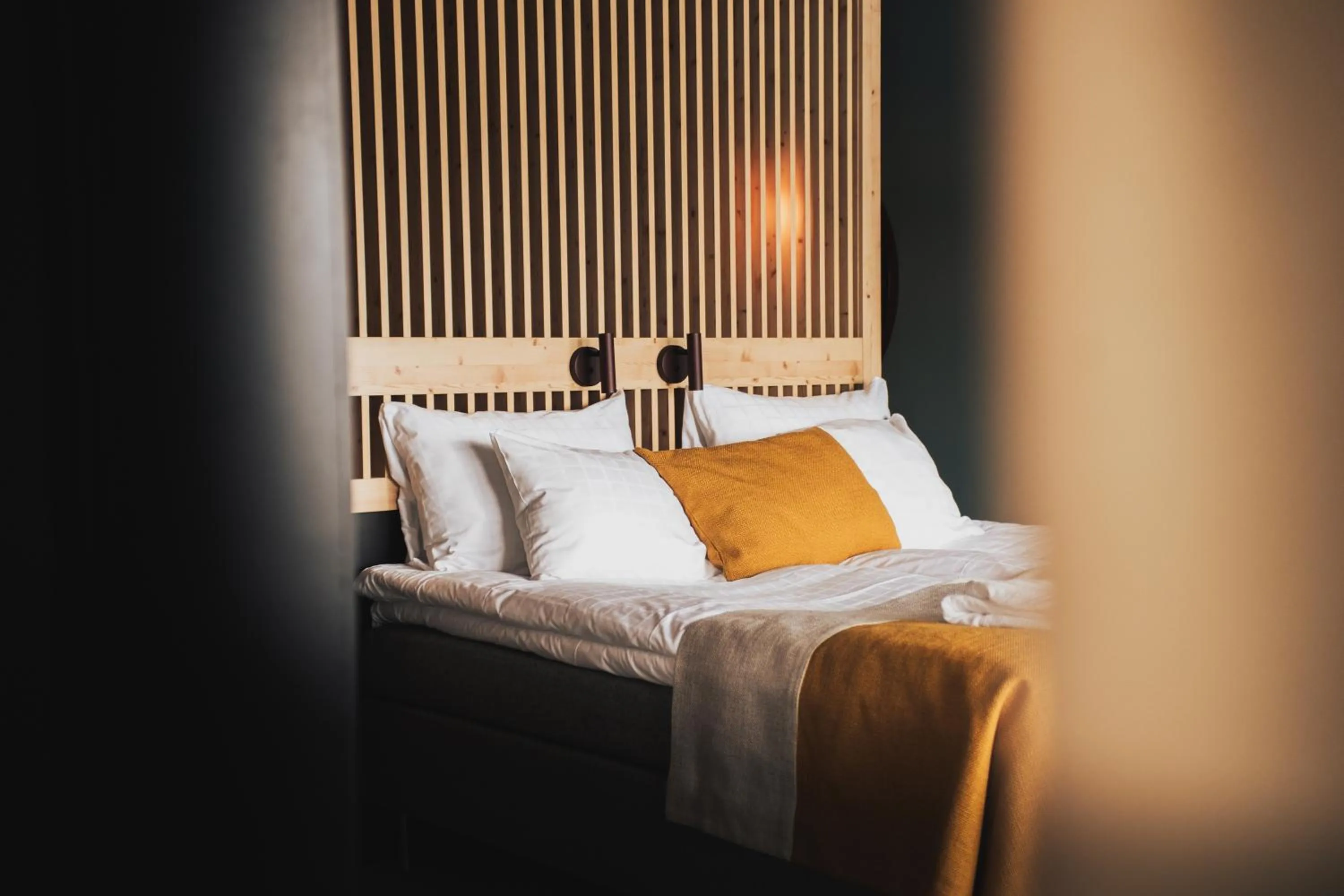 Bed in Hotell Lappland