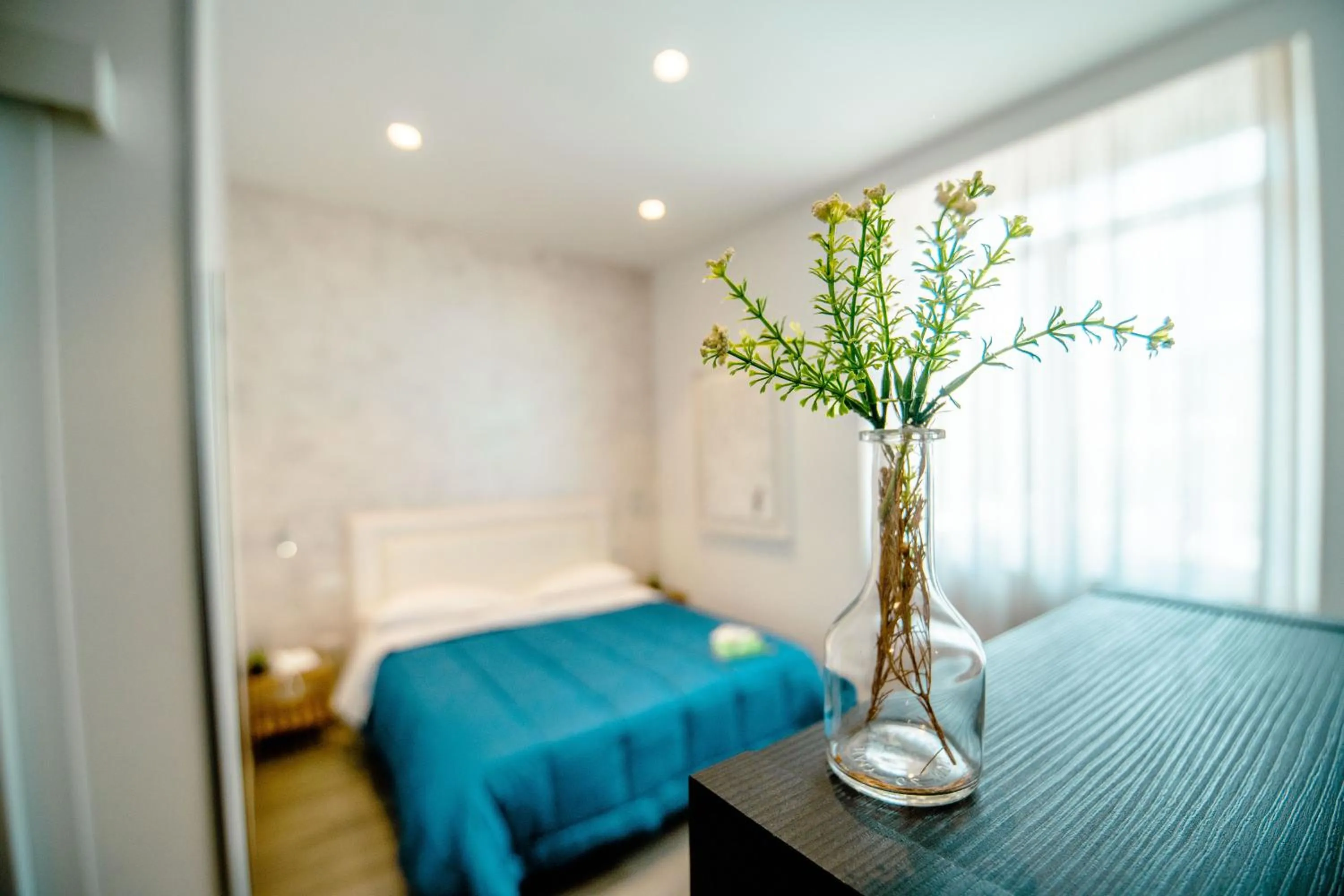 Decorative detail, Bed in Hotel Bruman Salerno