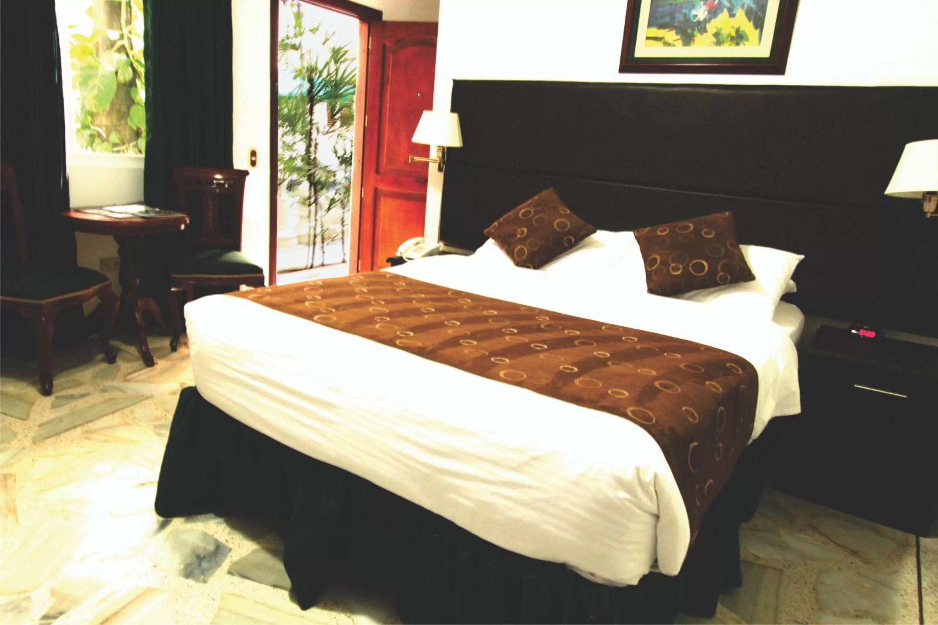 Decorative detail, Bed in Hotel San Fernando Real