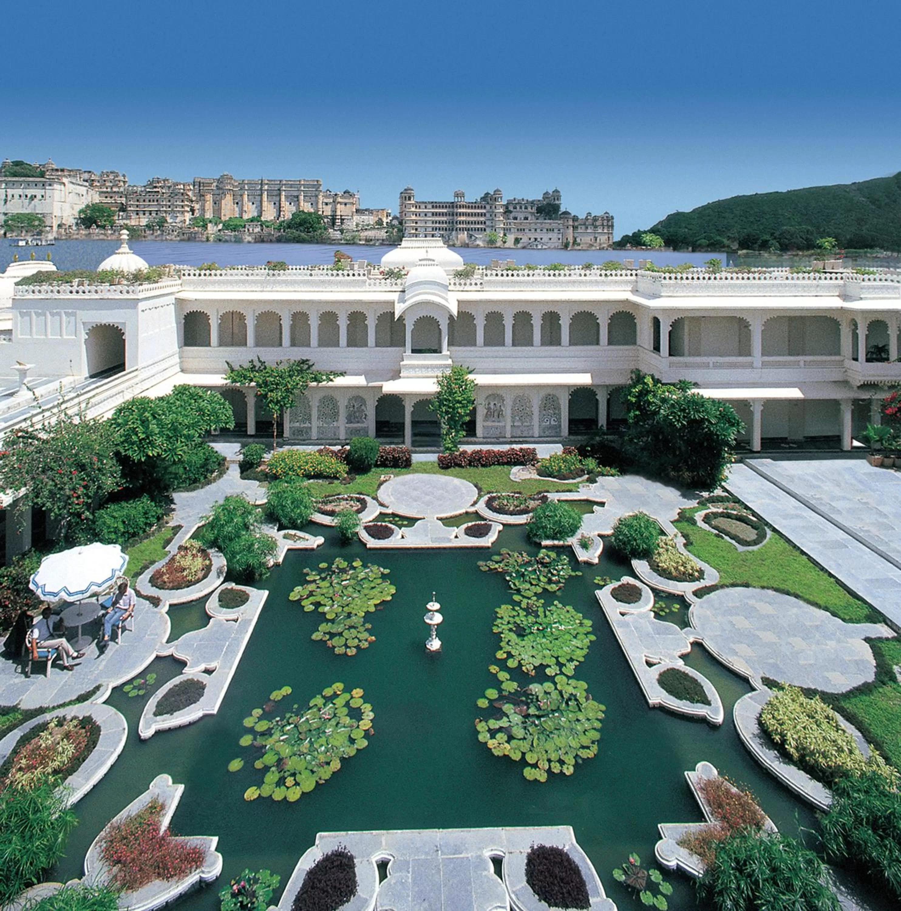 Bird's eye view in Taj Lake Palace Udaipur