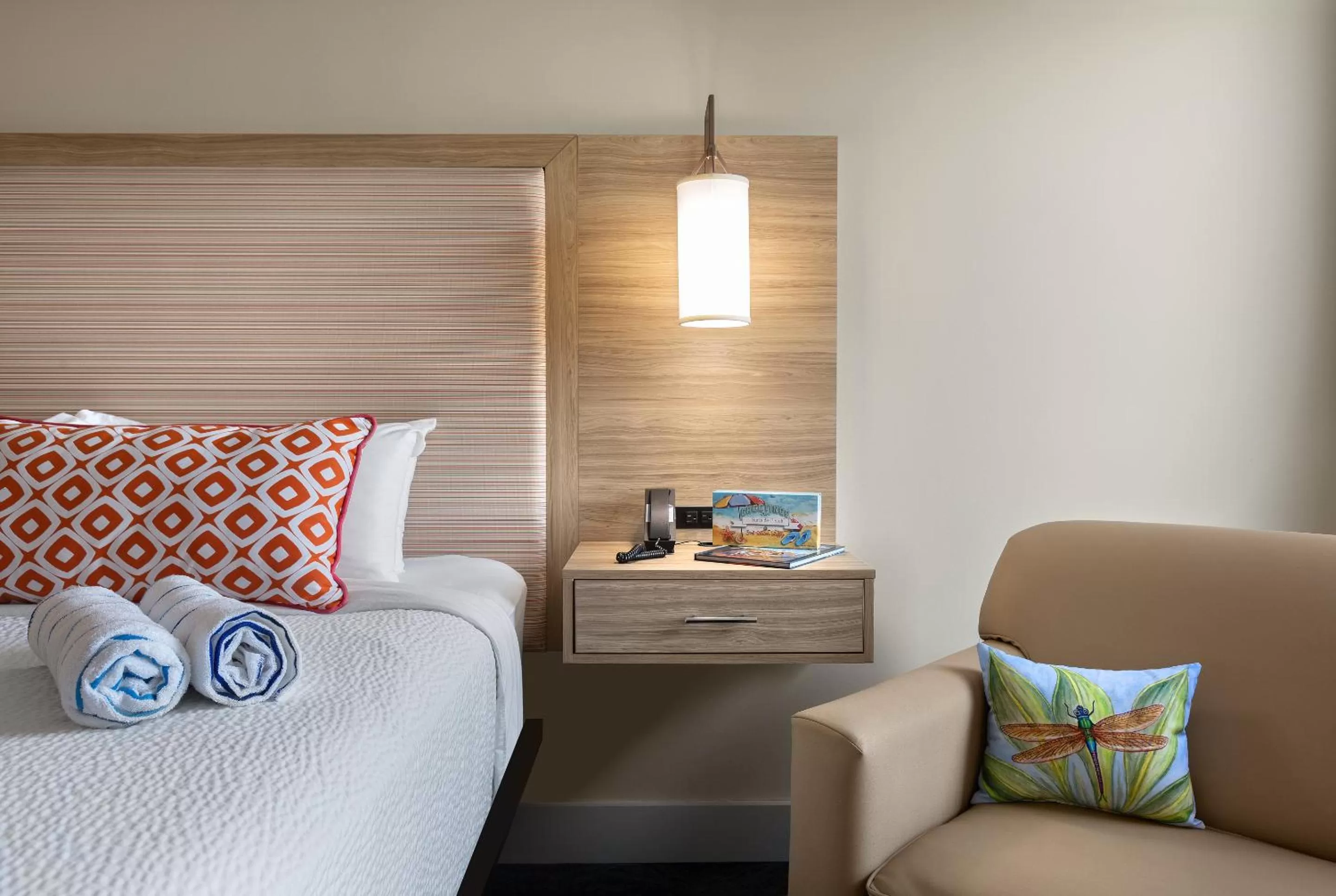 Bed in Surfside Beach Oceanfront Hotel